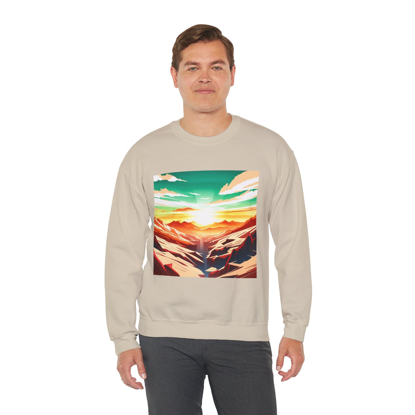 Nature Vista Sunrise - Unisex Heavy Blend™ Crewneck Sweatshirt