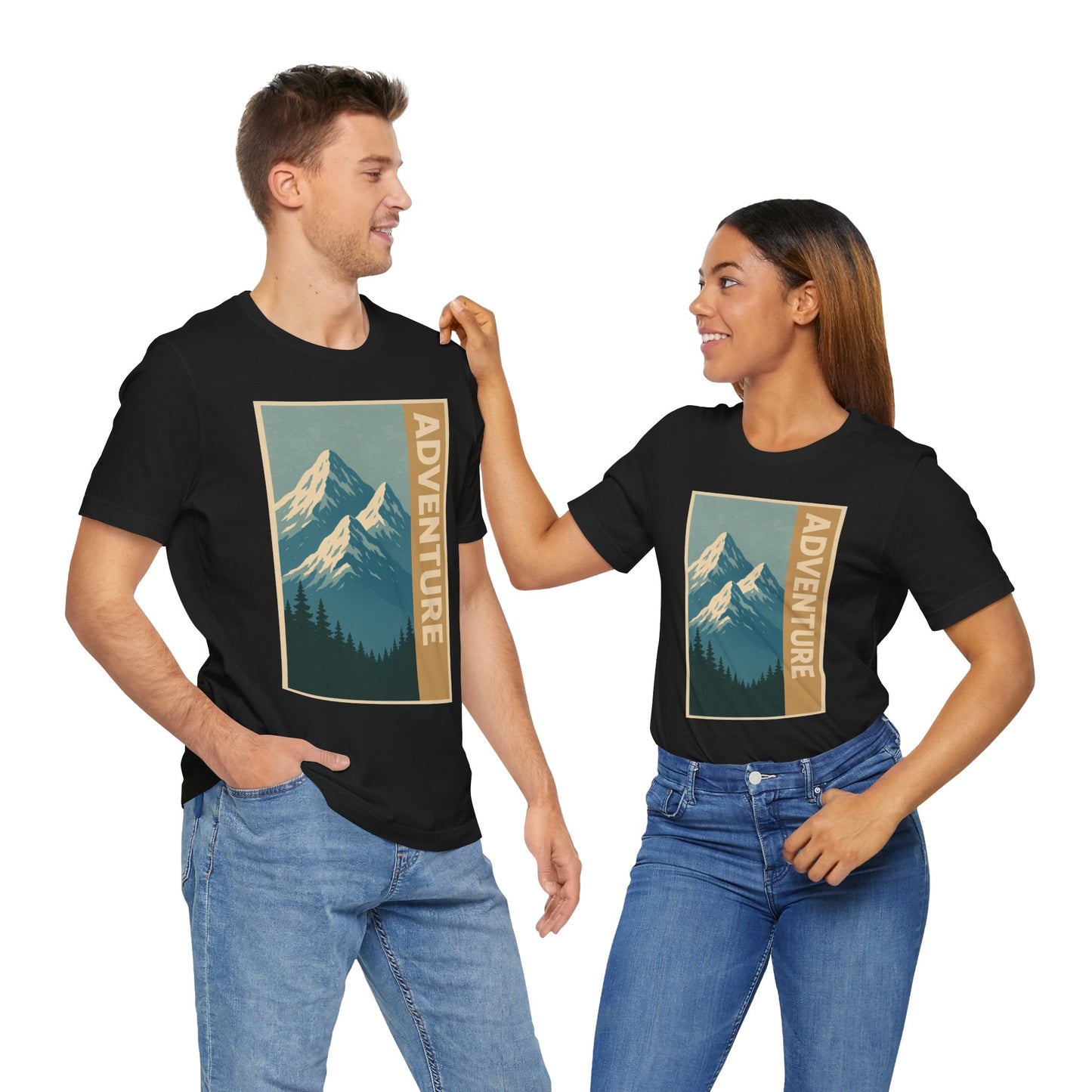 Adventure Mountain Unisex Tee, Nature Shirt, Hiking Apparel, Travel Gift, Outdoor Enthusiast Top
