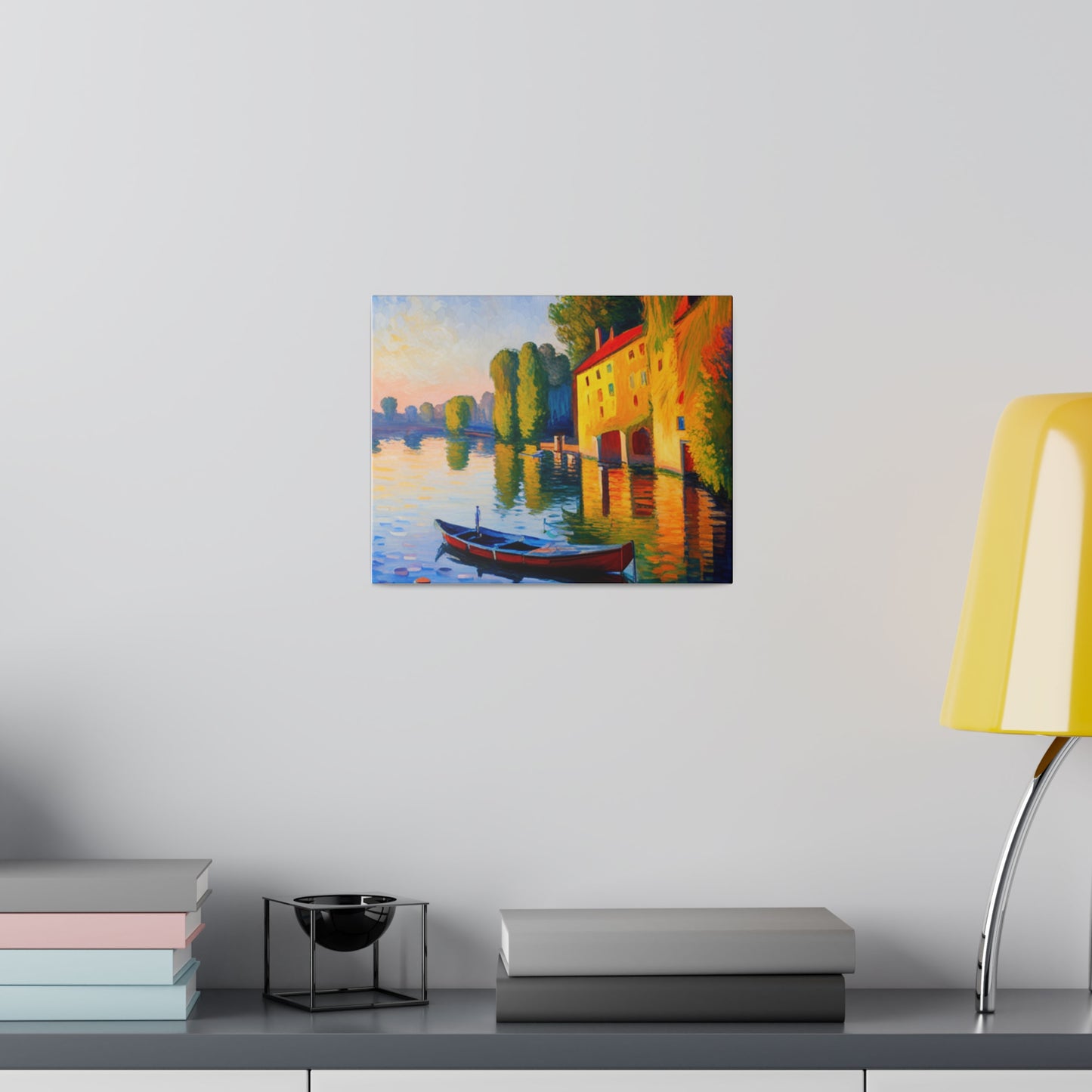 Gondola Scenic View Matte Canvas, Stretched, 0.75"