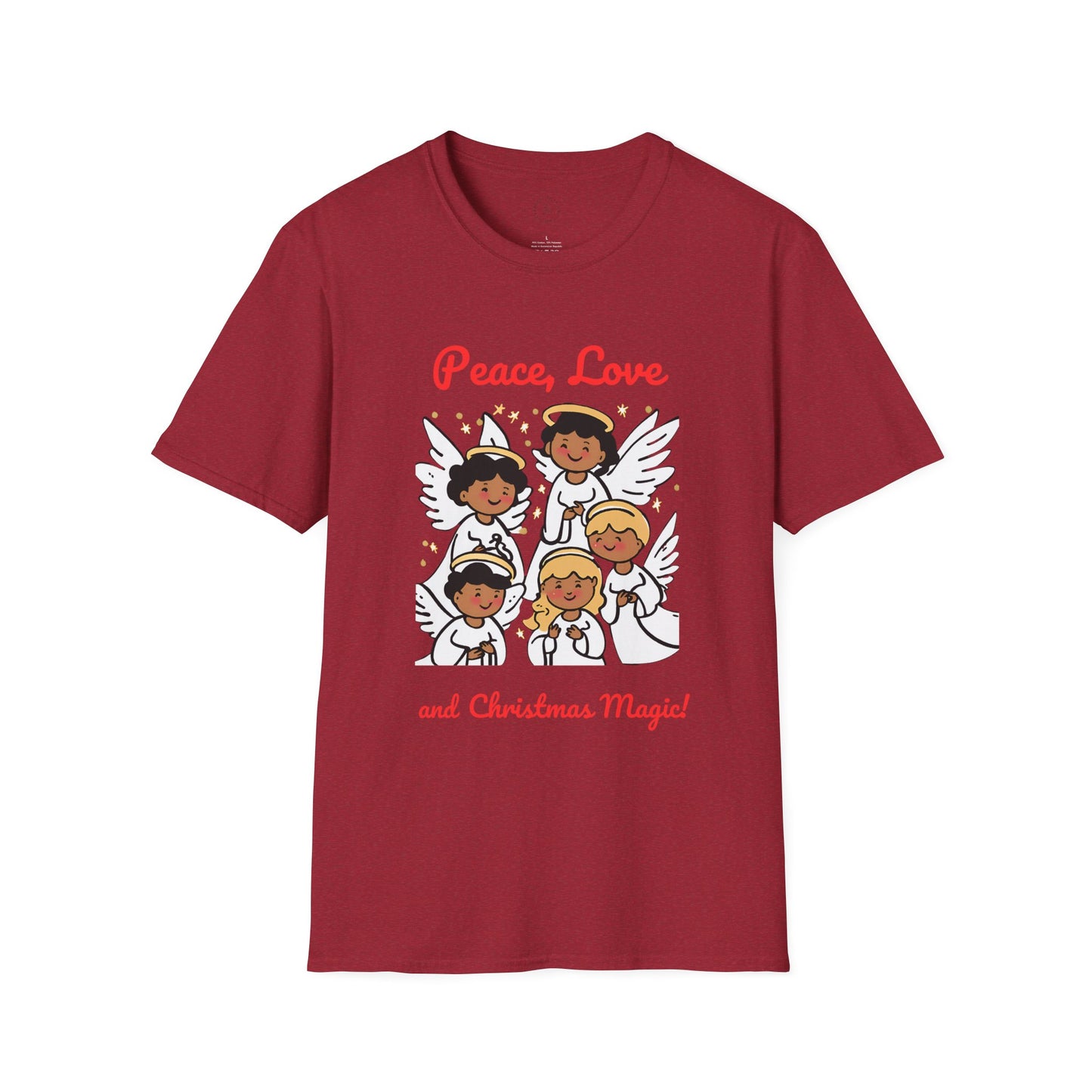 Peace, Love and Christmas Magic Unisex Softstyle T-Shirt