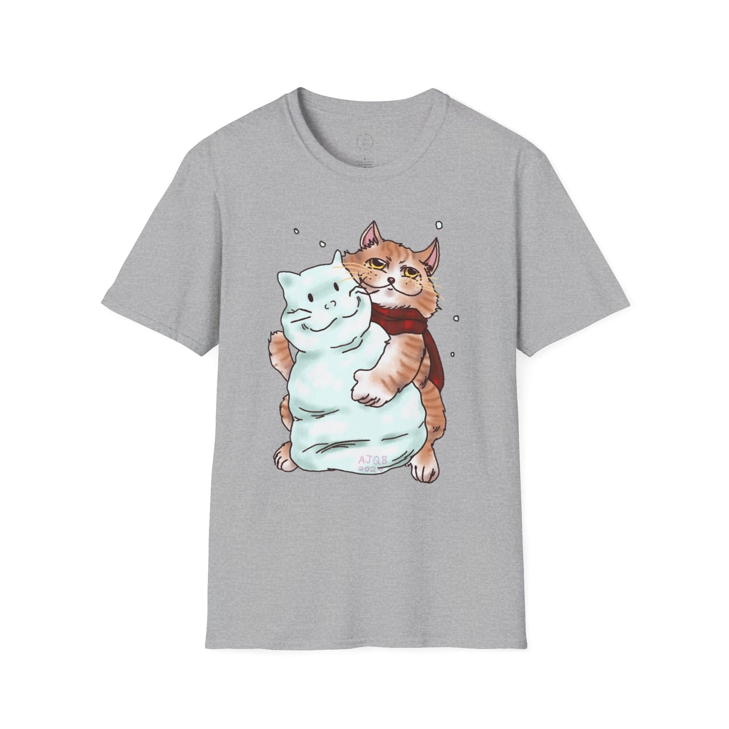 Smeow-man (Snowman Cat) Unisex Softstyle T-Shirt