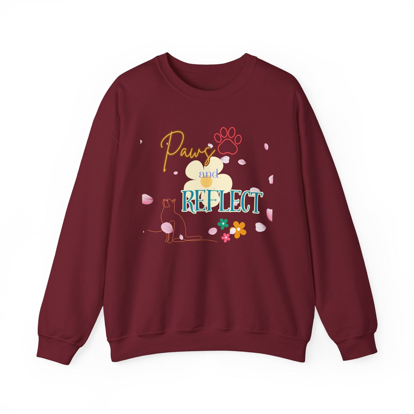Paws and Reflect Unisex Heavy Blend™ Crewneck Sweatshirt - Cozy Pet Lover's Apparel