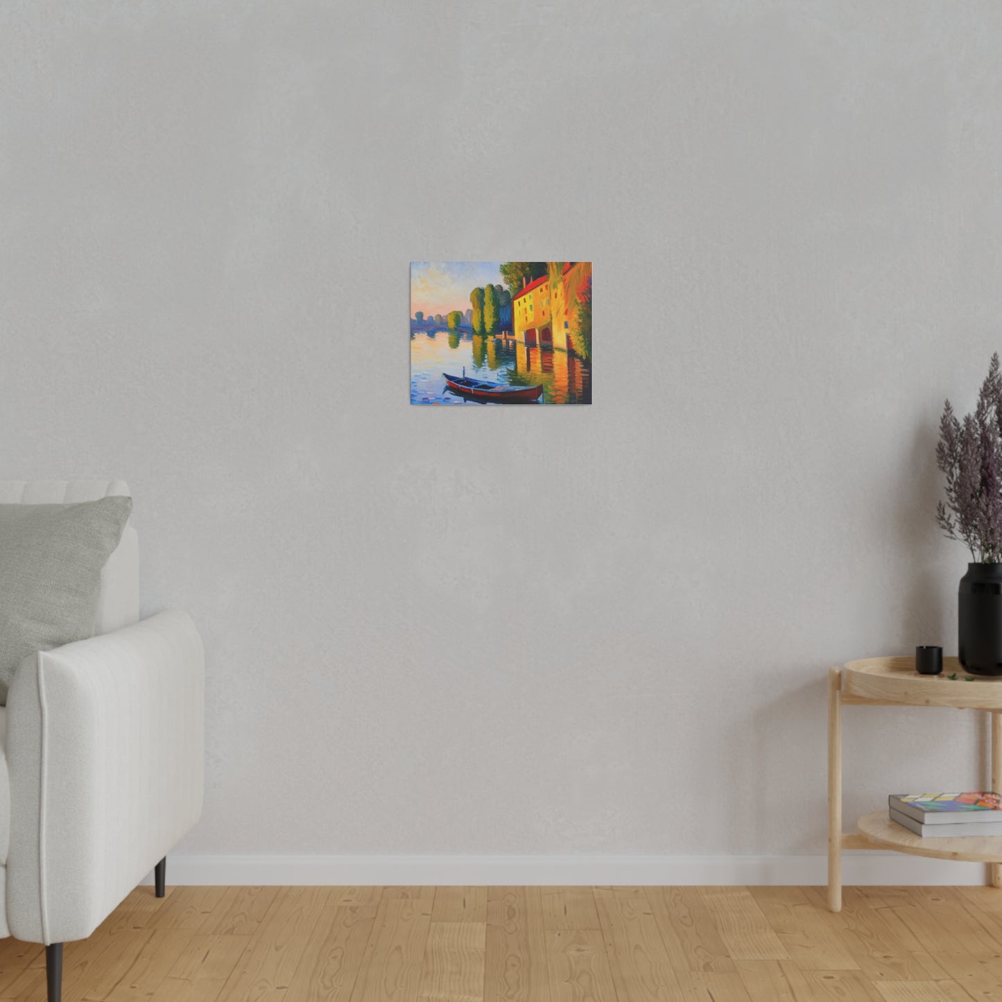 Gondola Scenic View Matte Canvas, Stretched, 0.75"