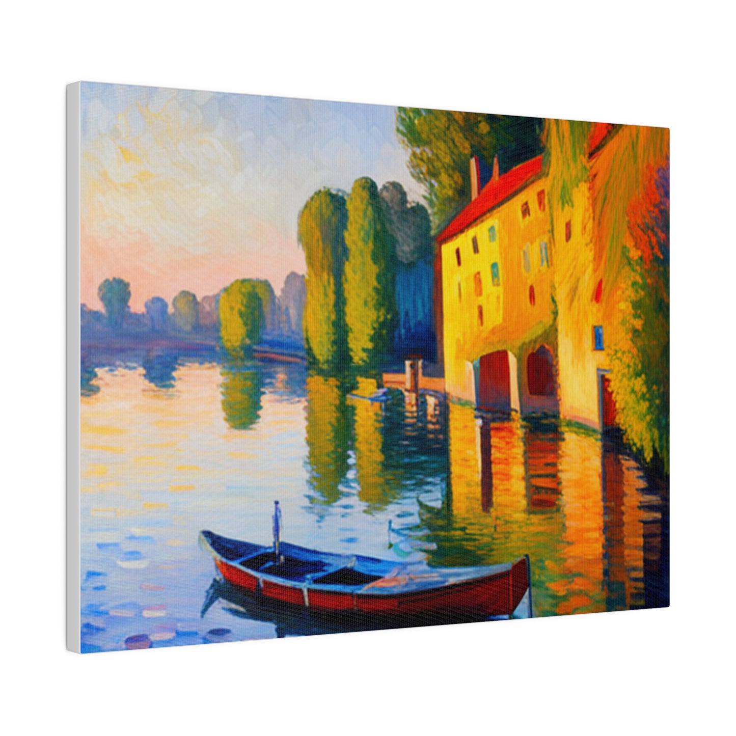 Gondola Scenic View Matte Canvas, Stretched, 0.75"