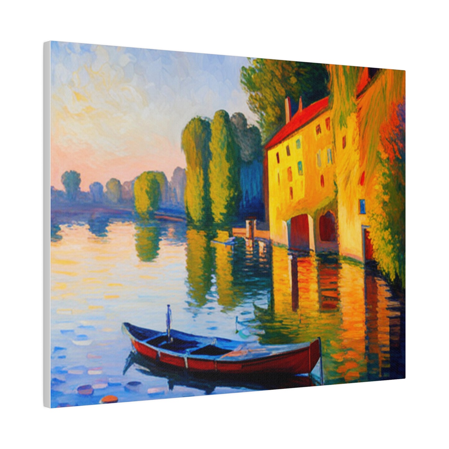 Gondola Scenic View Matte Canvas, Stretched, 0.75"