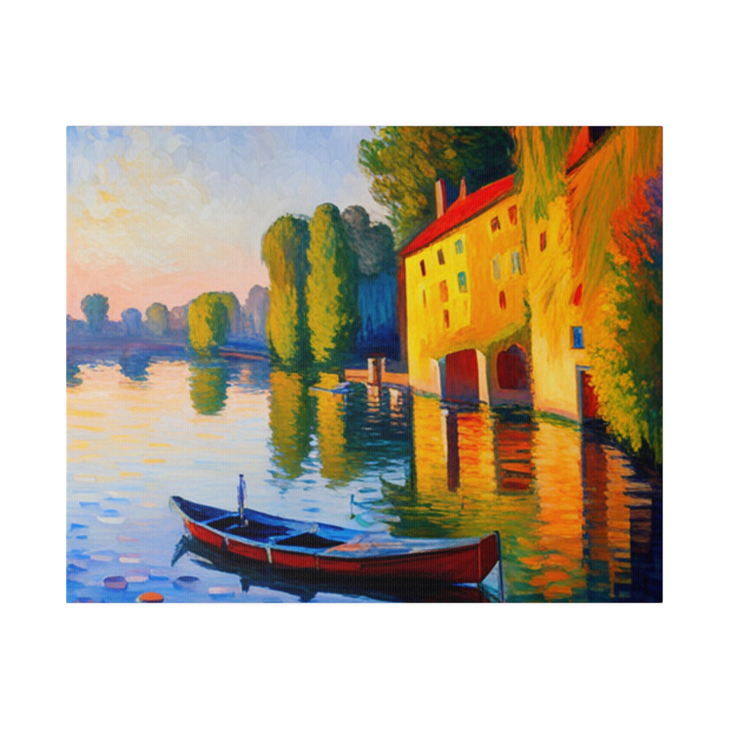 Gondola Scenic View Matte Canvas, Stretched, 0.75"
