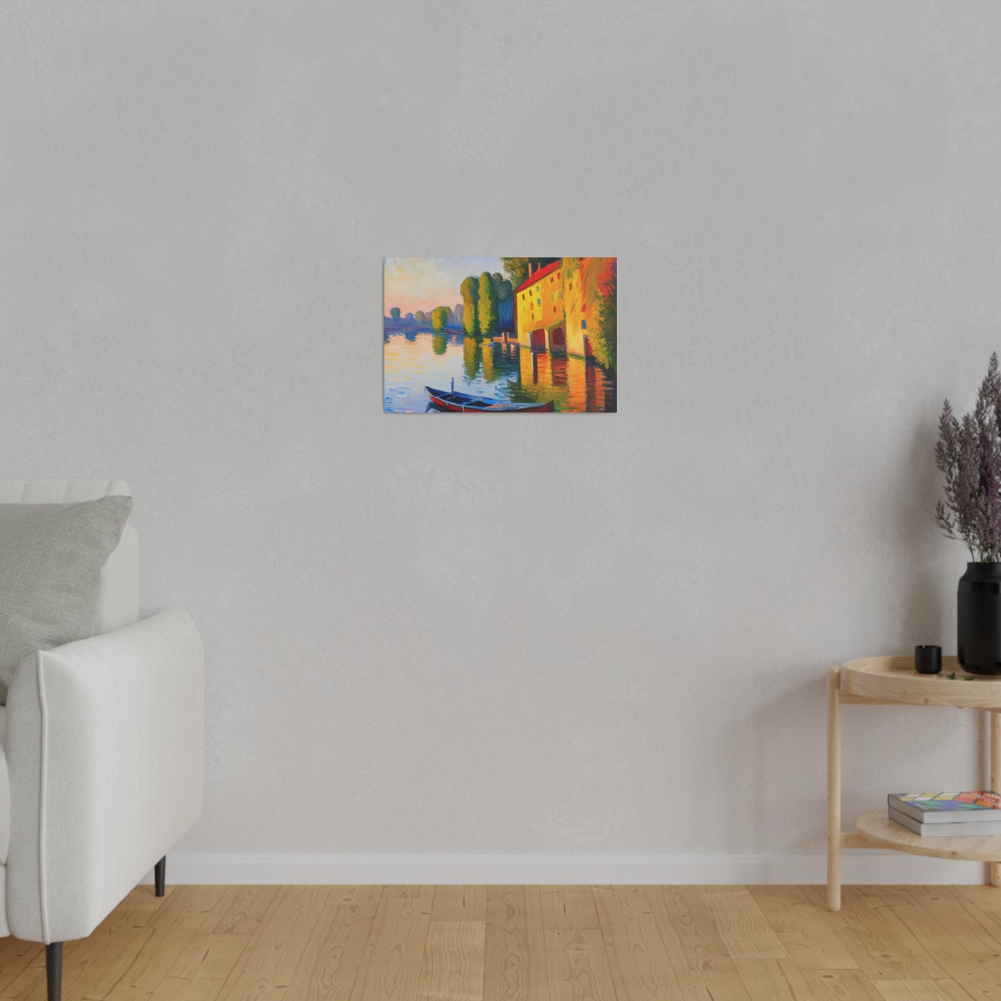 Gondola Scenic View Matte Canvas, Stretched, 0.75"