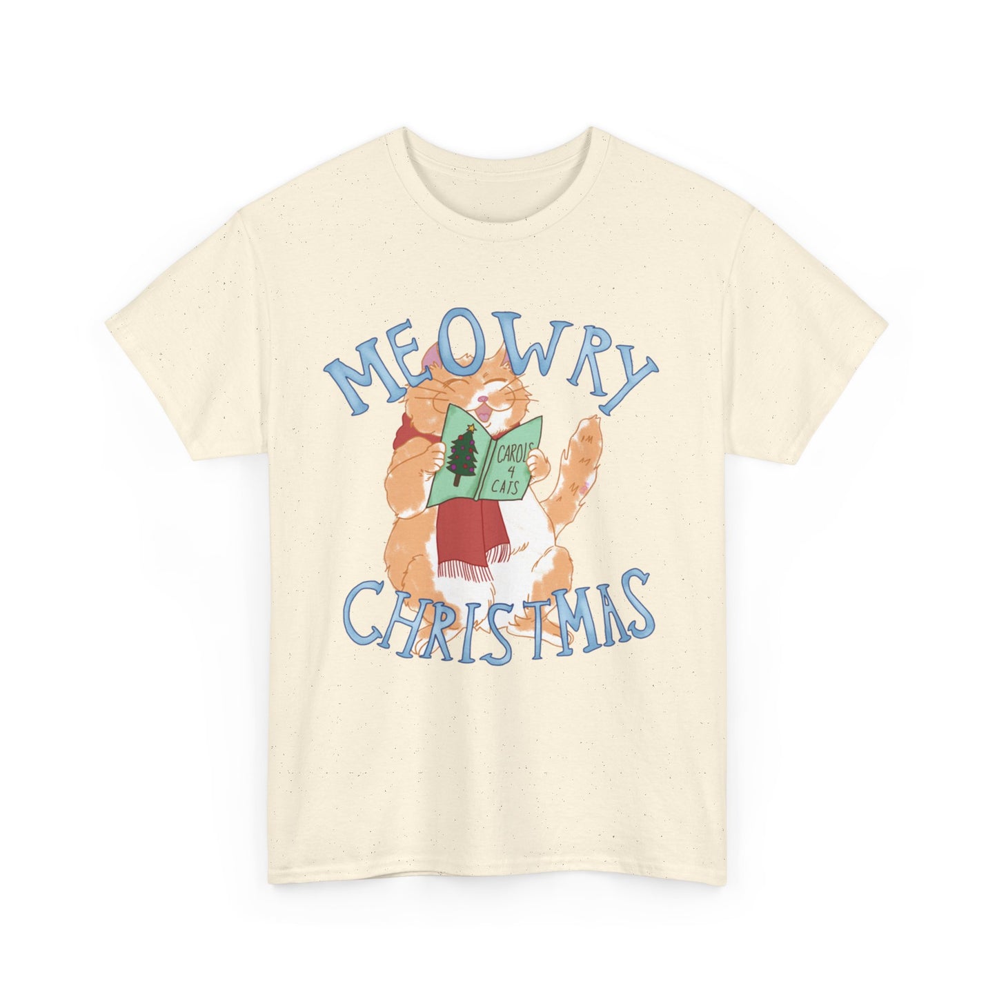 Meowry Christmas Unisex Heavy Cotton Tee