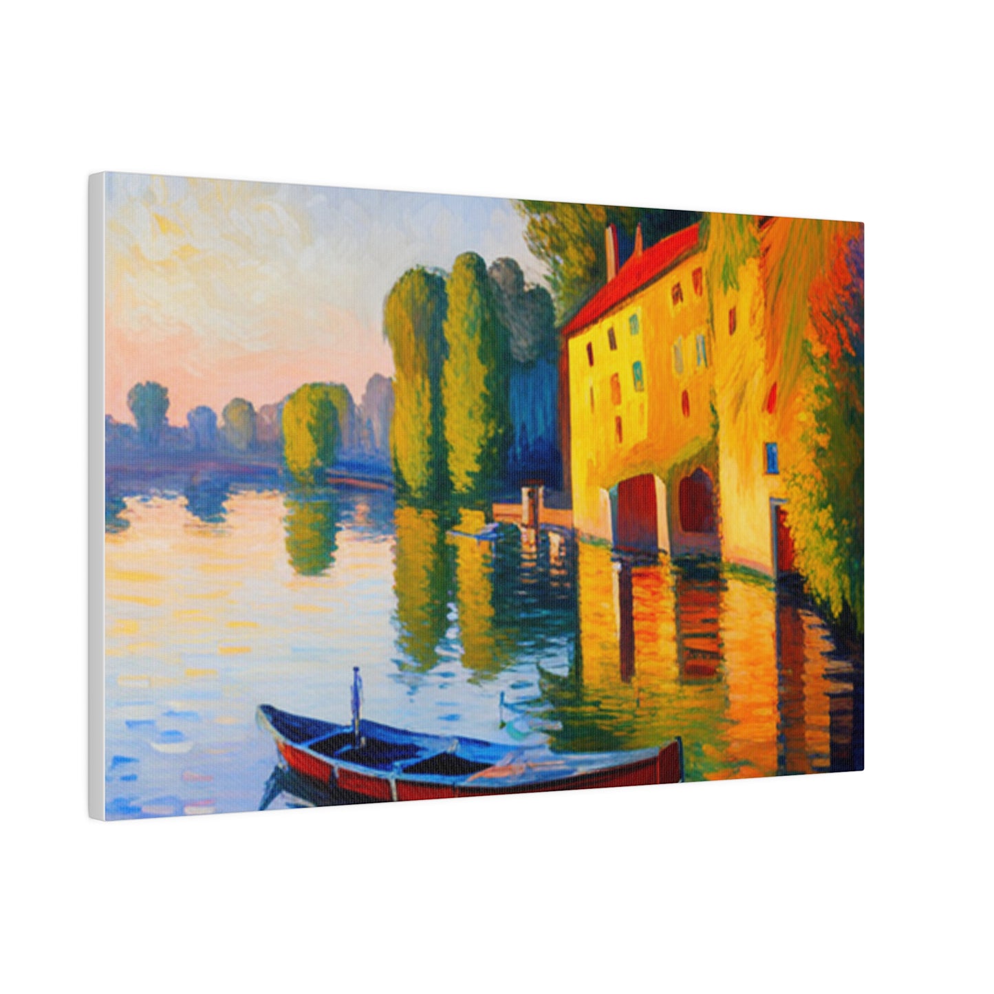 Gondola Scenic View Matte Canvas, Stretched, 0.75"