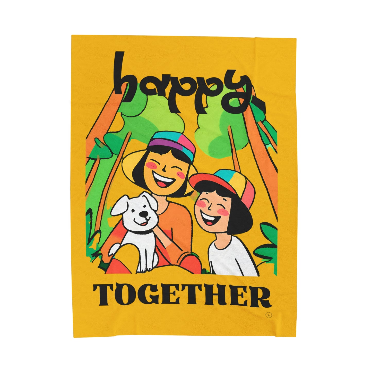 Happy Together Velveteen Plush Blanket