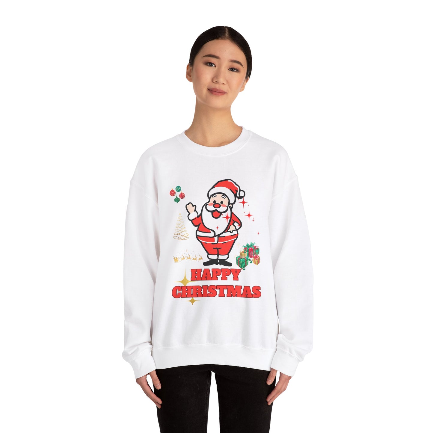 Happy Christmas Unisex Heavy Blend™ Crewneck Sweatshirt
