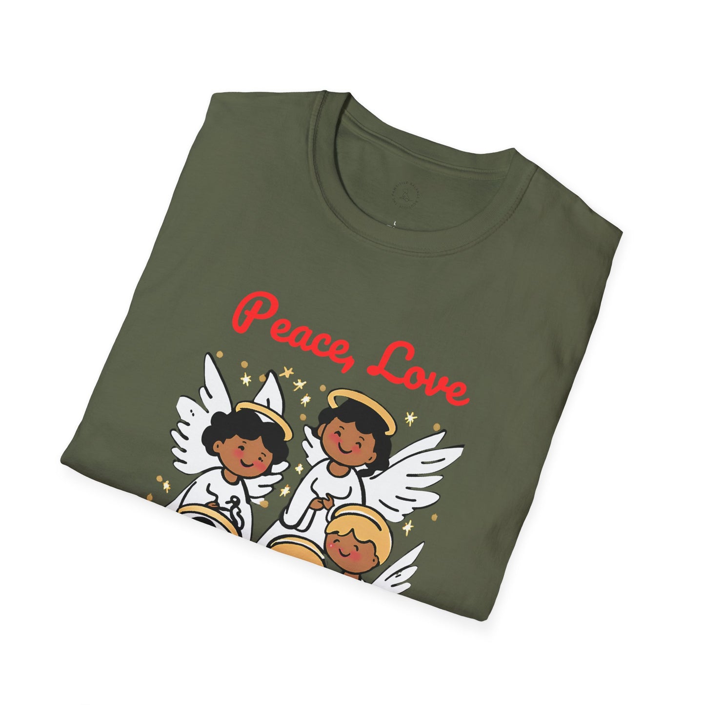 Peace, Love and Christmas Magic Unisex Softstyle T-Shirt