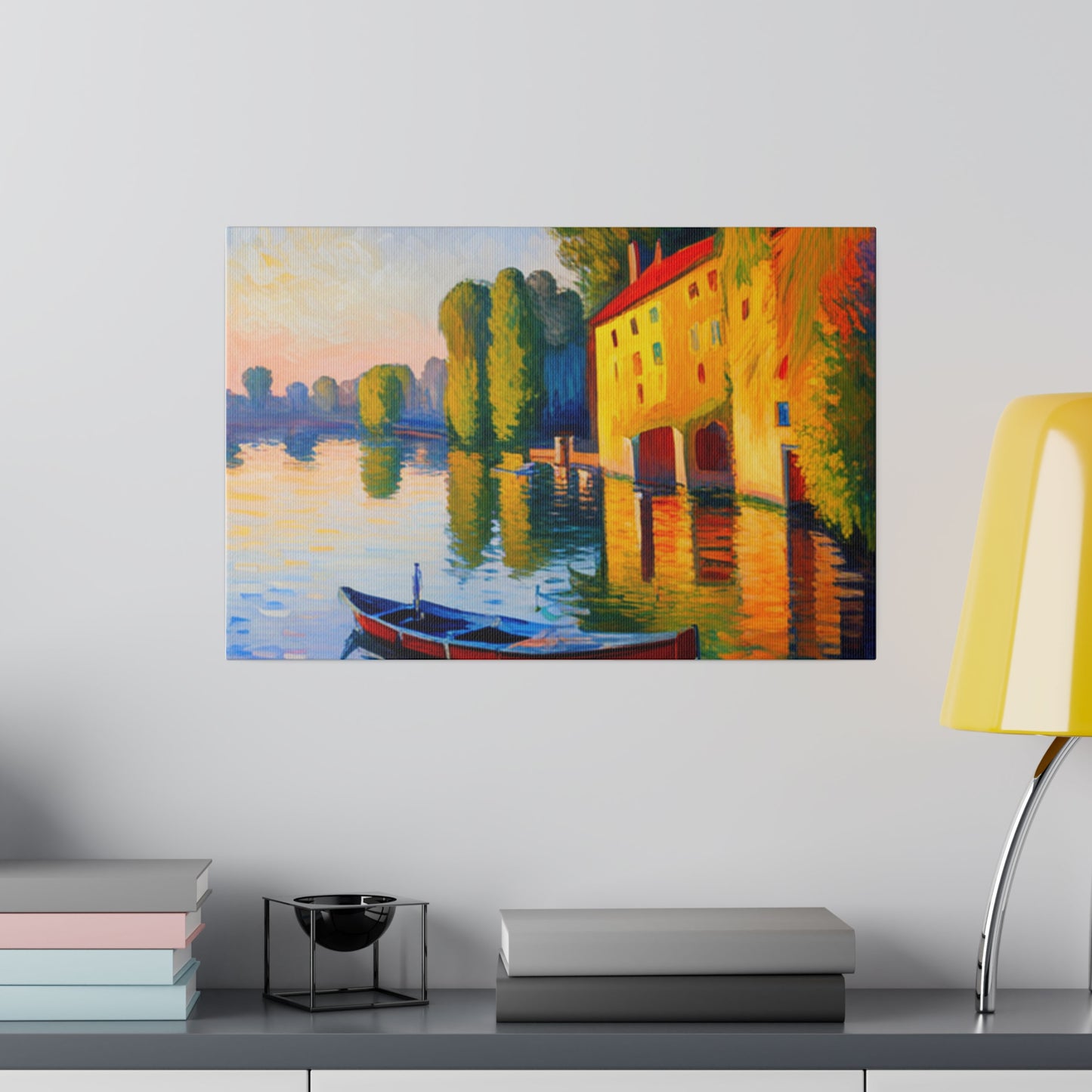 Gondola Scenic View Matte Canvas, Stretched, 0.75"