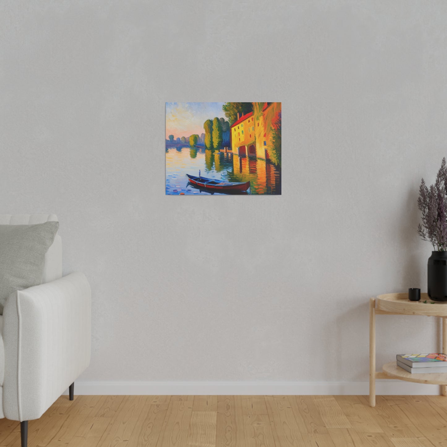 Gondola Scenic View Matte Canvas, Stretched, 0.75"