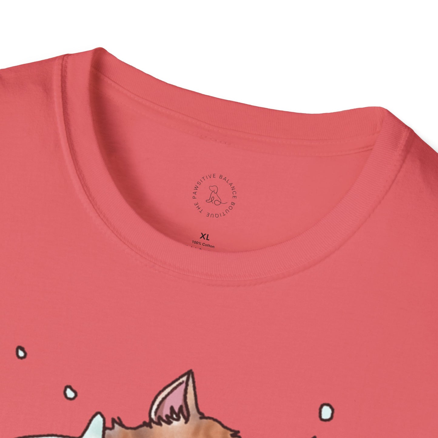 Smeow-man (Snowman Cat) Unisex Softstyle T-Shirt