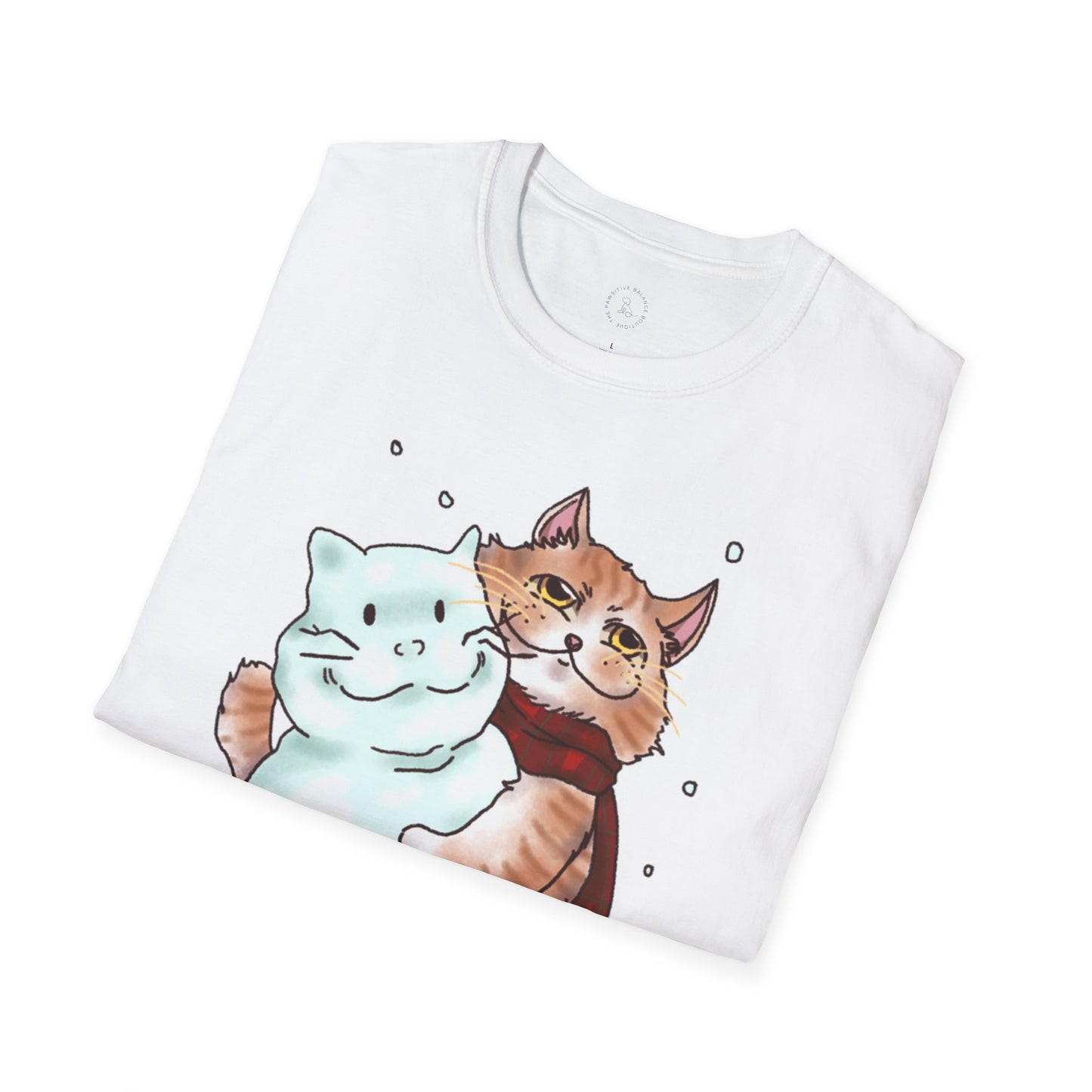 Smeow-man (Snowman Cat) Unisex Softstyle T-Shirt