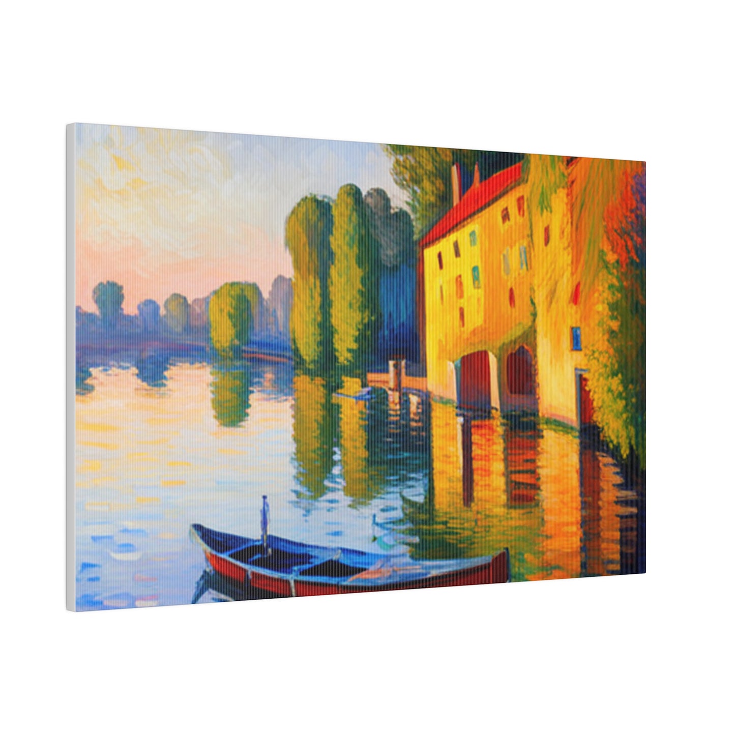 Gondola Scenic View Matte Canvas, Stretched, 0.75"