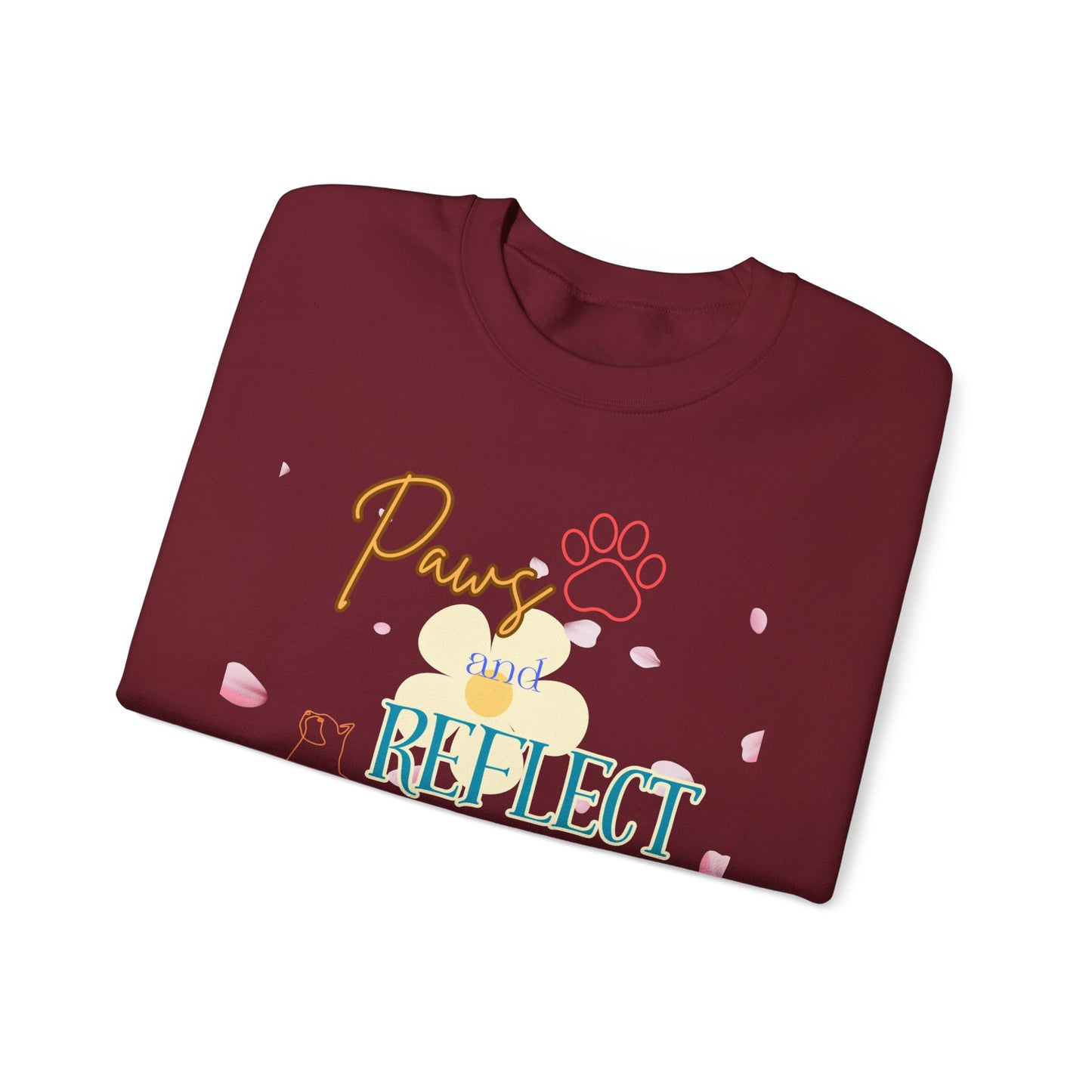 Paws and Reflect Unisex Heavy Blend™ Crewneck Sweatshirt - Cozy Pet Lover's Apparel