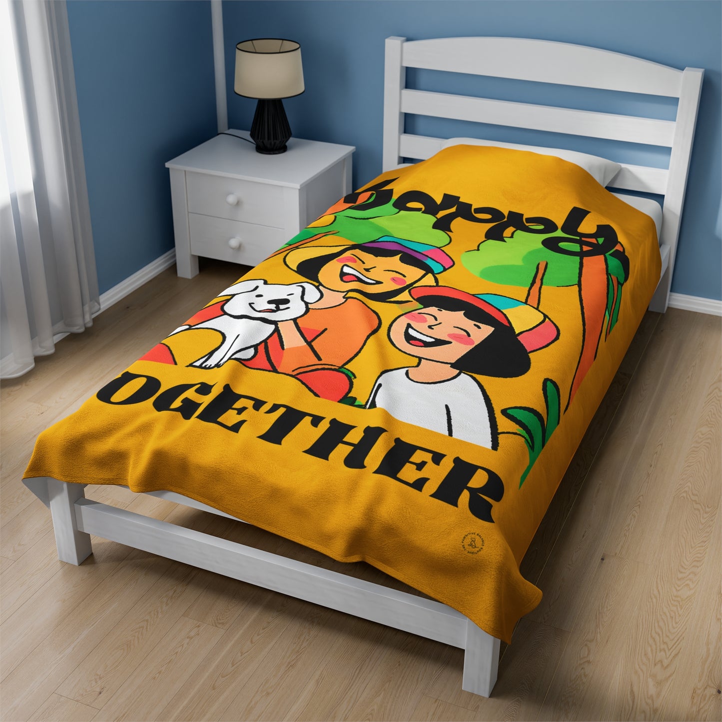 Happy Together Velveteen Plush Blanket