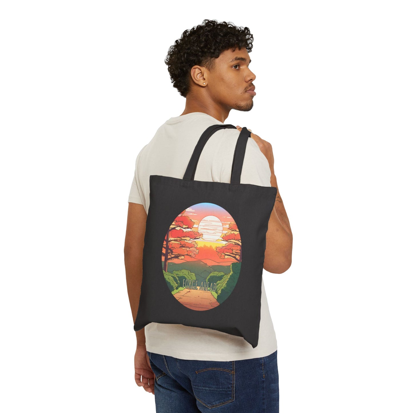 FORGE AHEAD Cotton Canvas Tote Bag