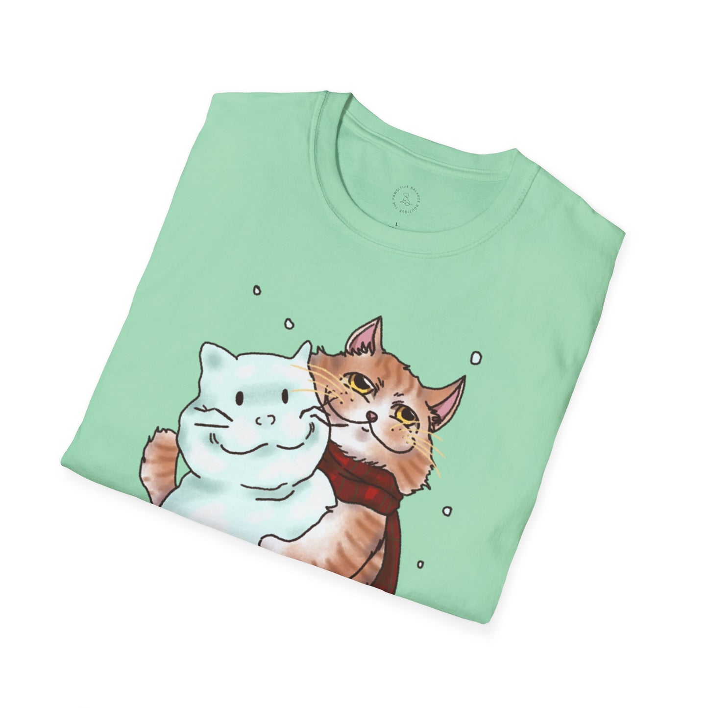 Smeow-man (Snowman Cat) Unisex Softstyle T-Shirt