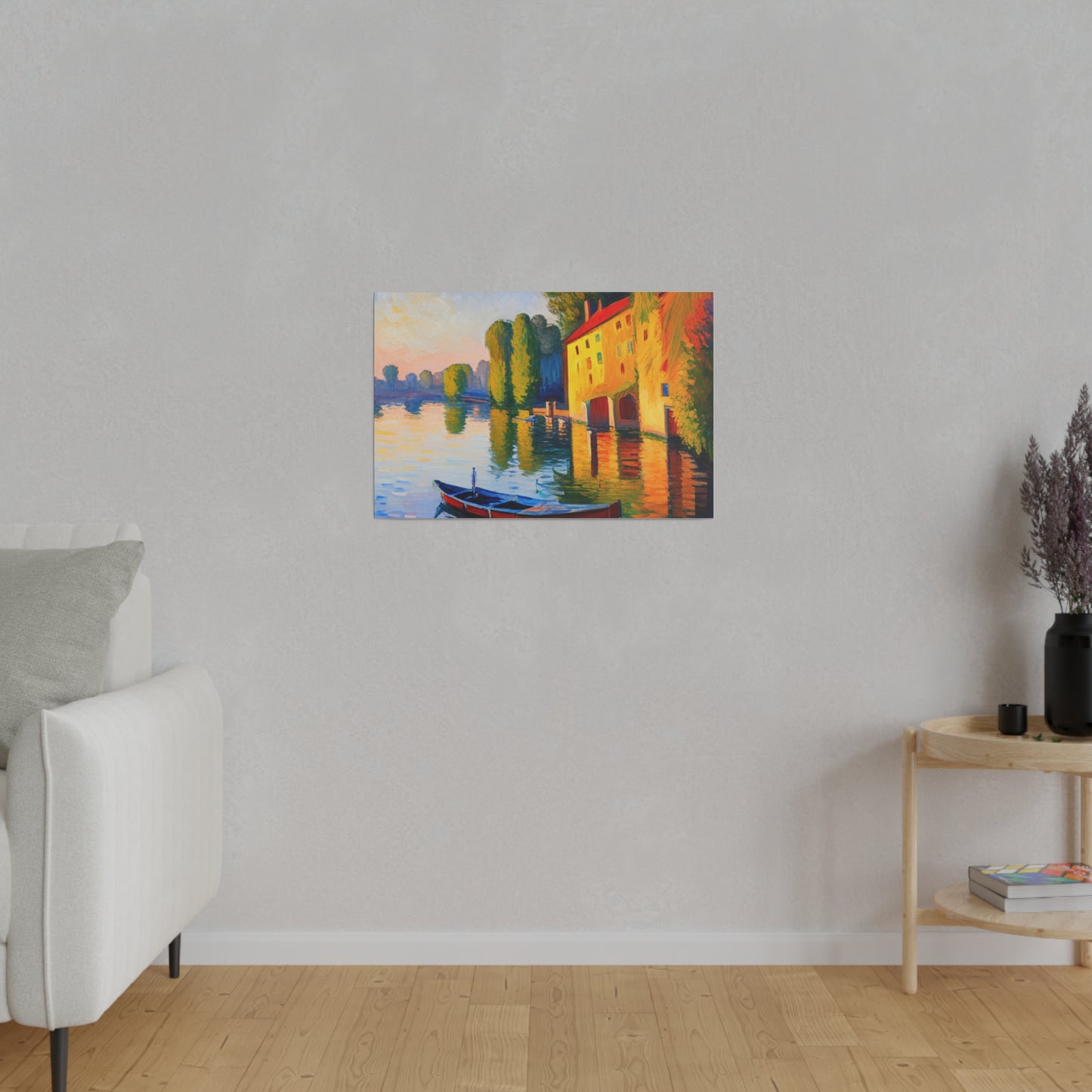 Gondola Scenic View Matte Canvas, Stretched, 0.75"