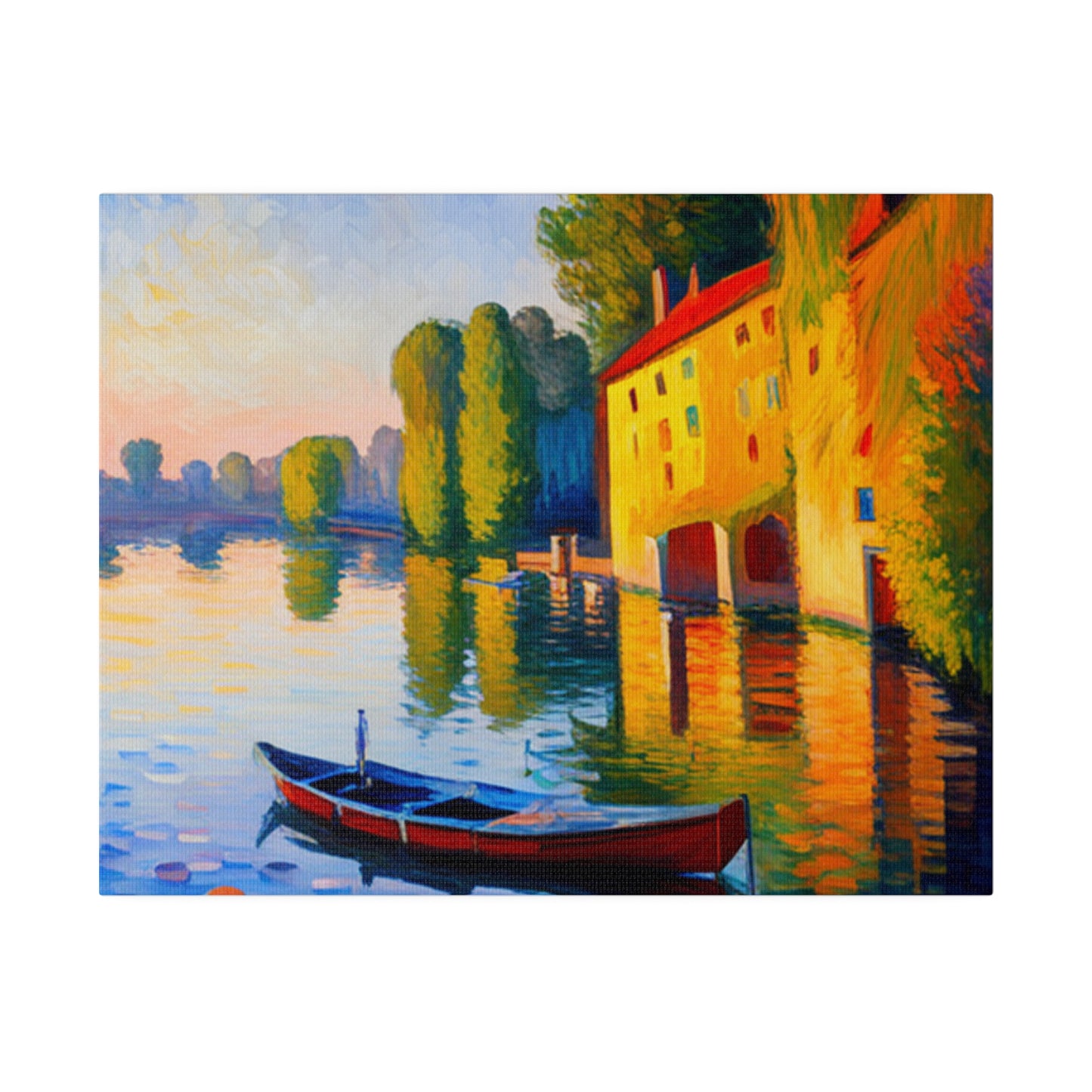 Gondola Scenic View Matte Canvas, Stretched, 0.75"