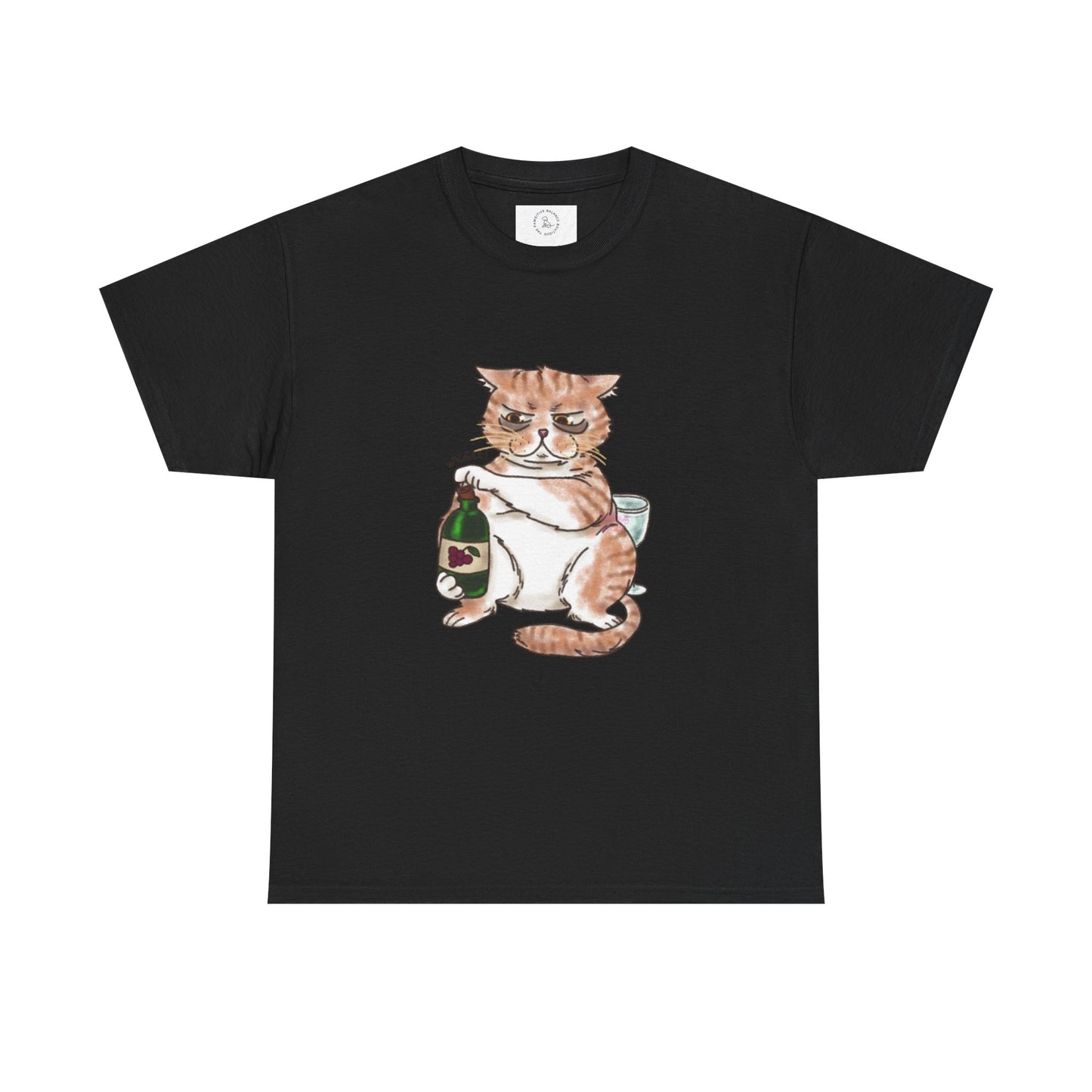 Funny Cat Paws Off My Pinot Unisex Heavy Cotton Tee