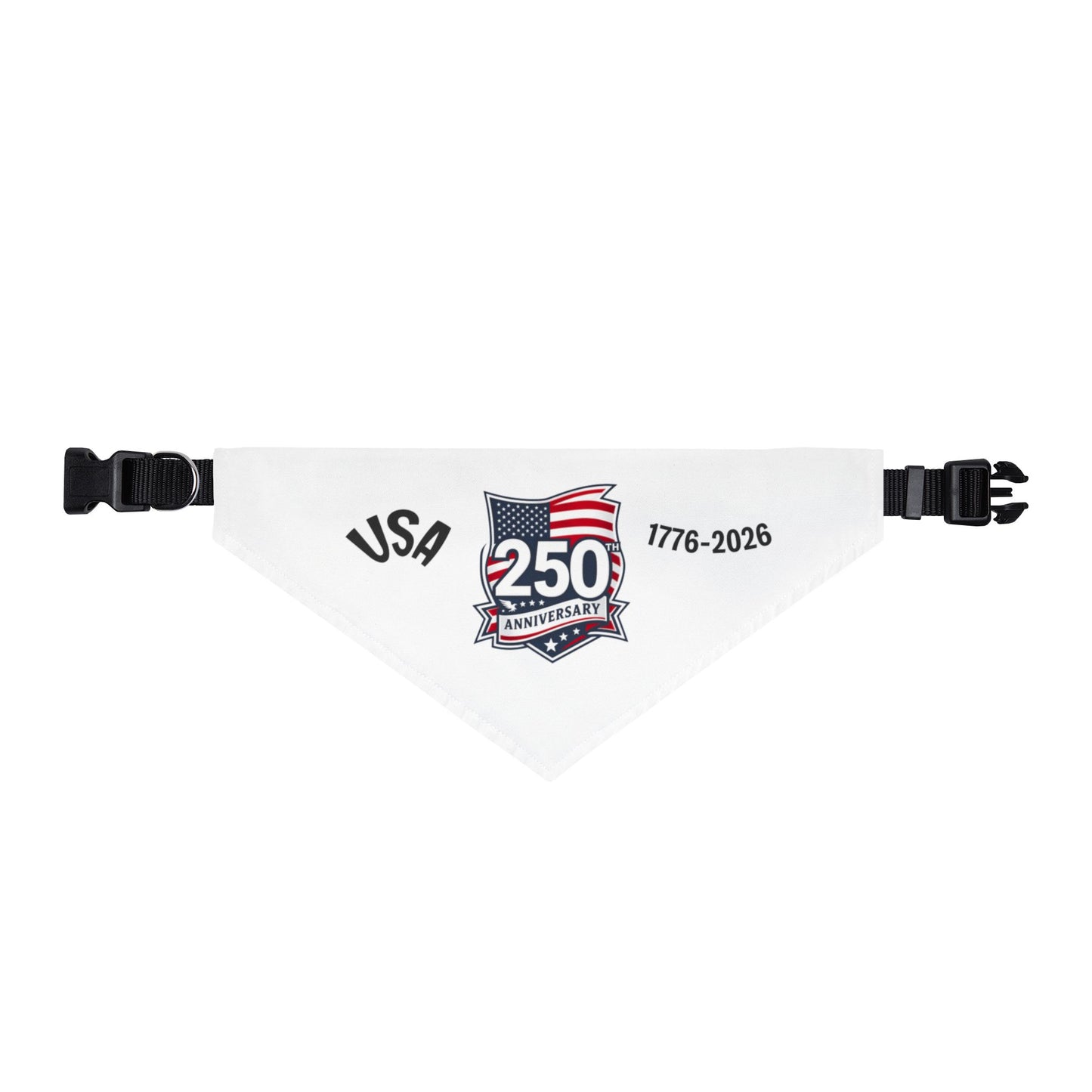 Clip-On Pet Bandana — USA 250 Anniversary Design (1776–2026)
