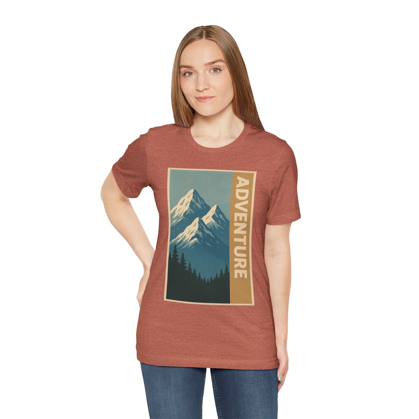 Adventure Mountain Unisex Tee, Nature Shirt, Hiking Apparel, Travel Gift, Outdoor Enthusiast Top