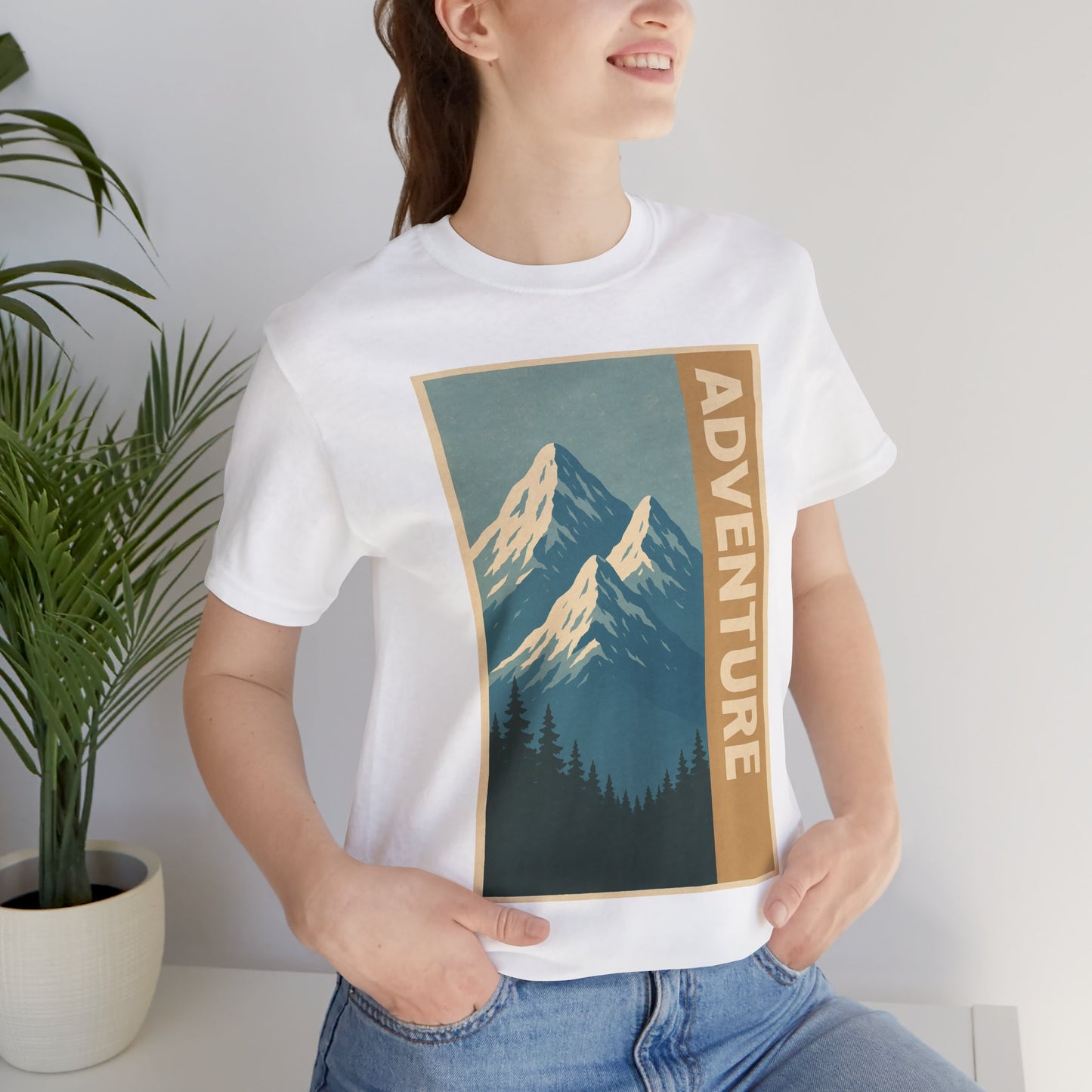 Adventure Mountain Unisex Tee, Nature Shirt, Hiking Apparel, Travel Gift, Outdoor Enthusiast Top
