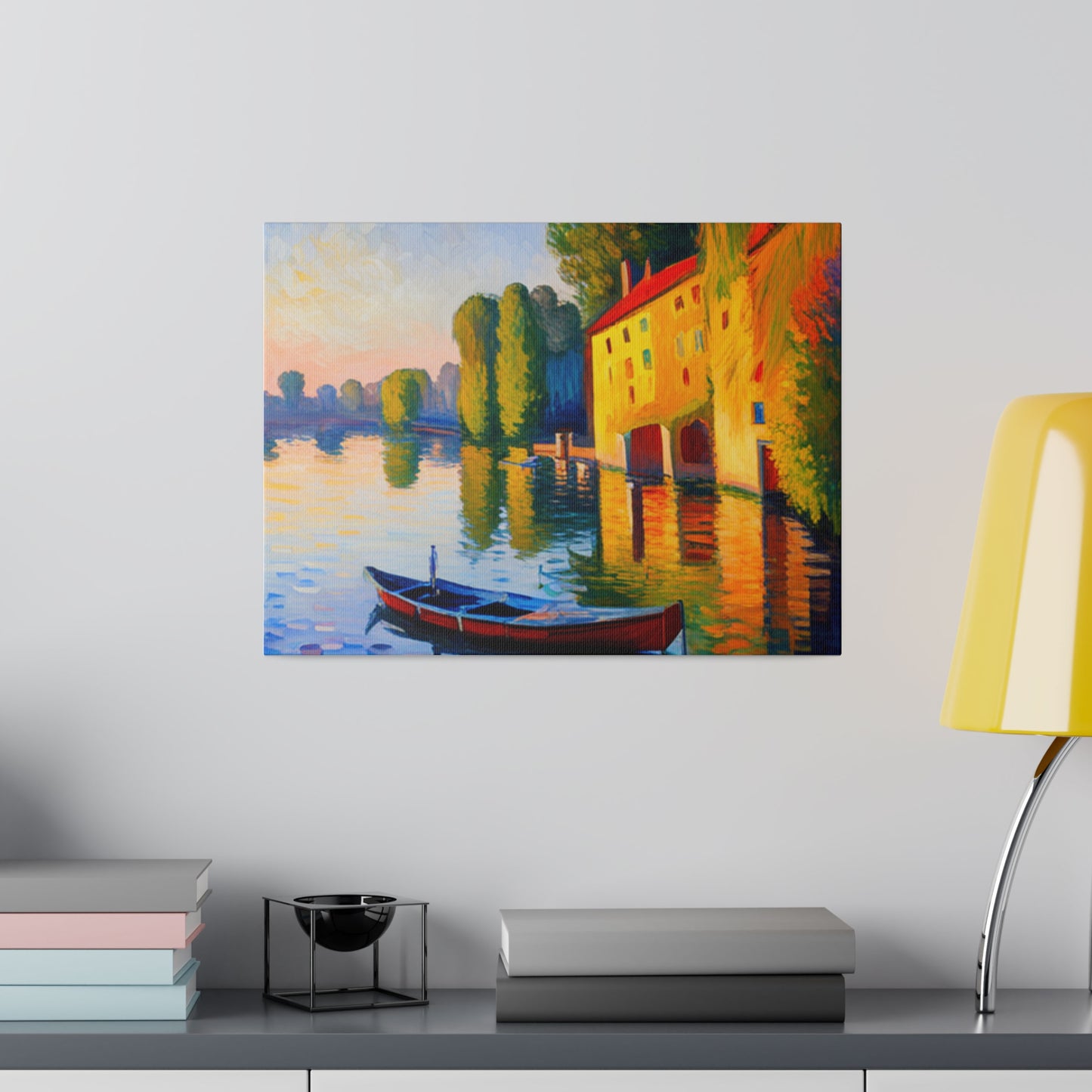 Gondola Scenic View Matte Canvas, Stretched, 0.75"