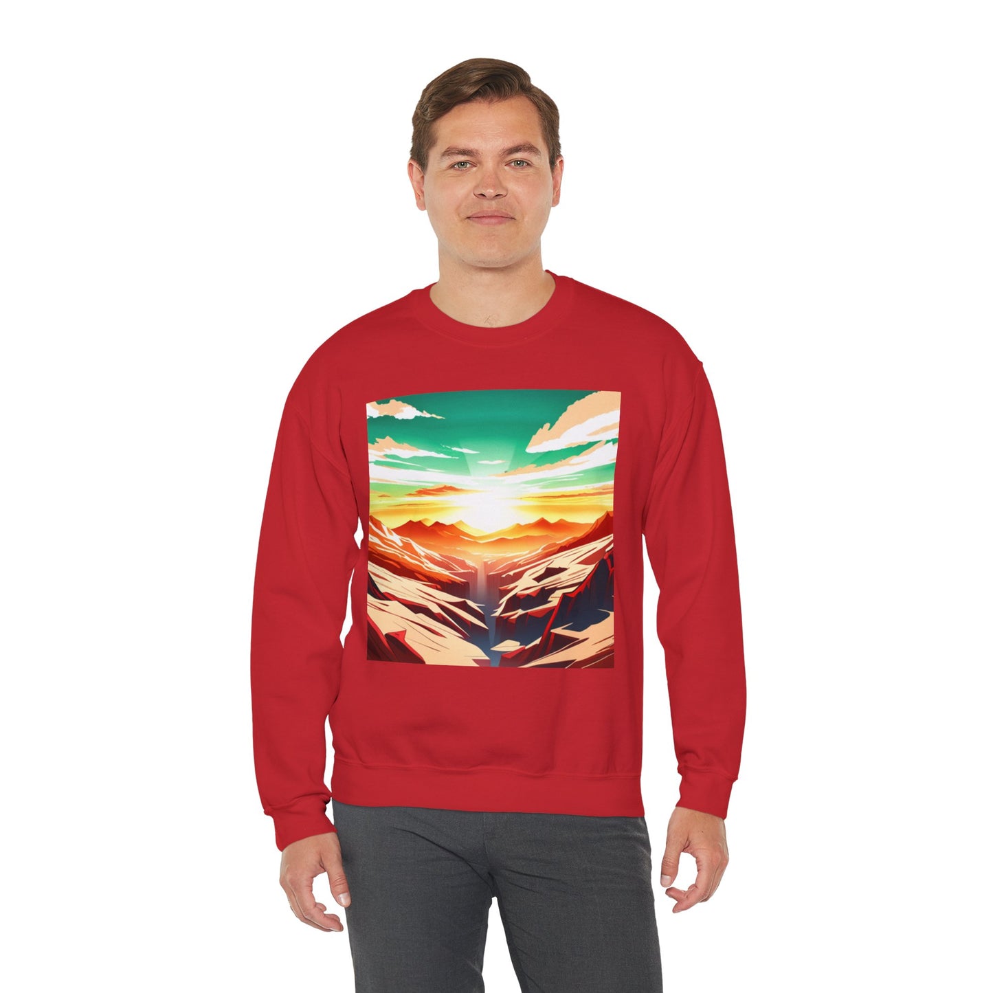Nature Vista Sunrise - Unisex Heavy Blend™ Crewneck Sweatshirt