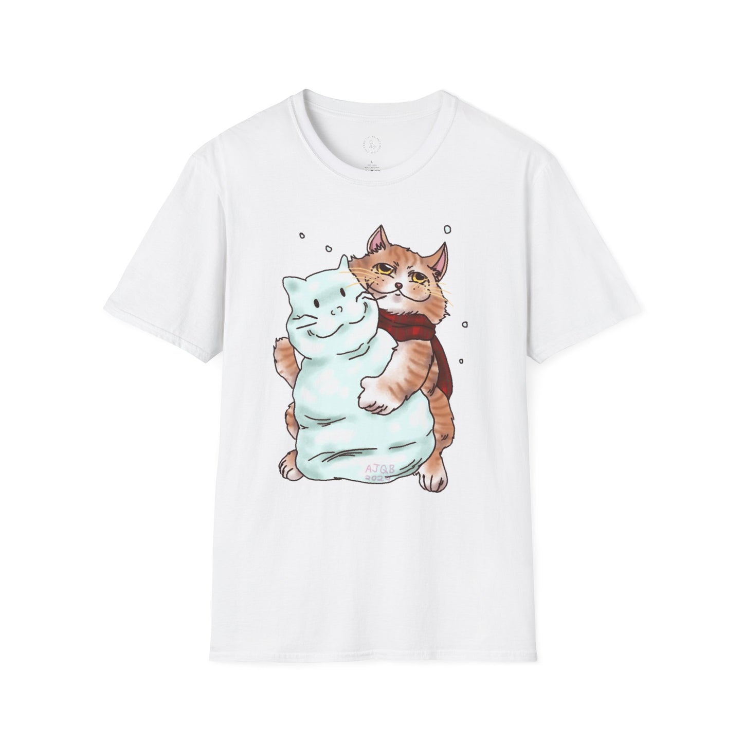Smeow-man (Snowman Cat) Unisex Softstyle T-Shirt
