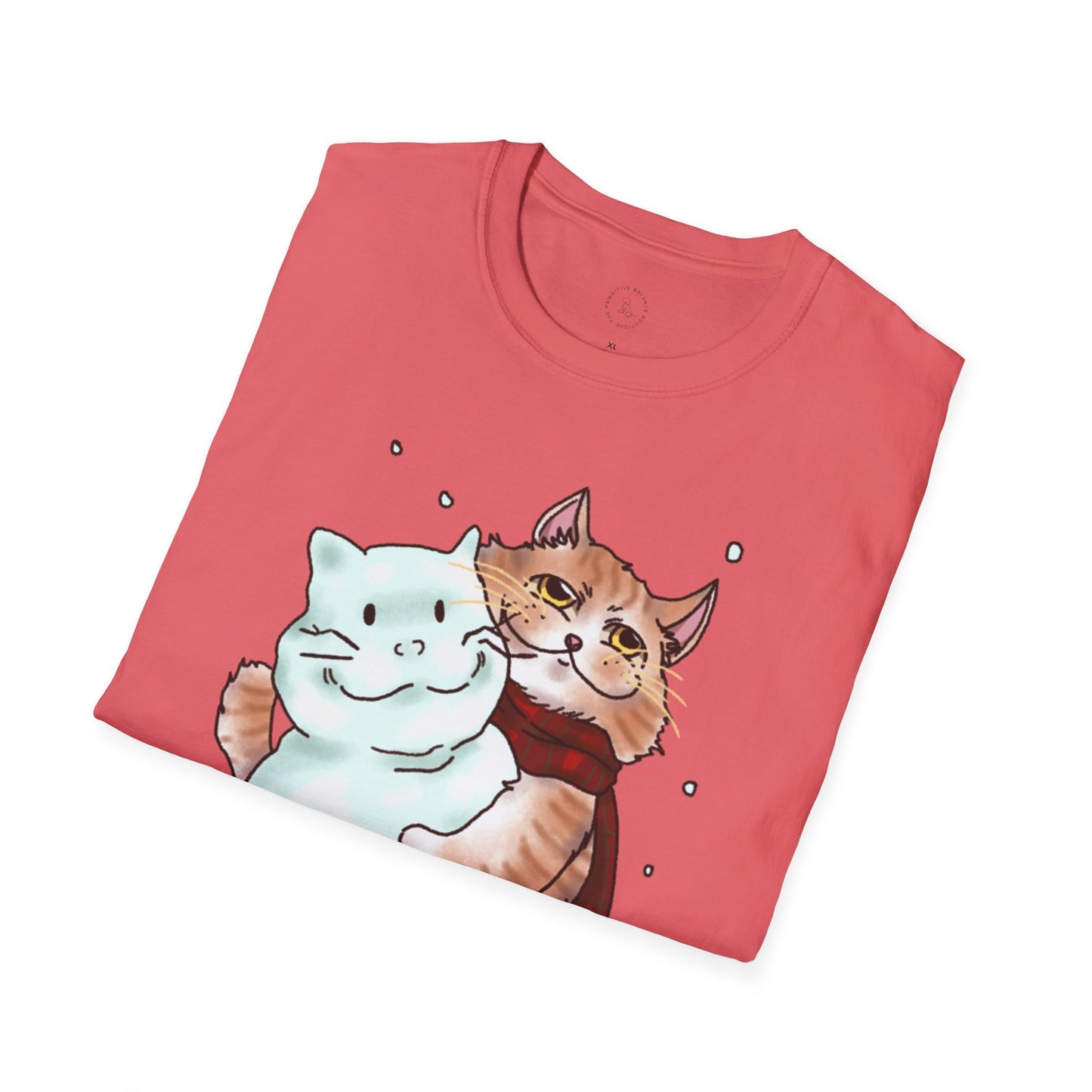 Smeow-man (Snowman Cat) Unisex Softstyle T-Shirt