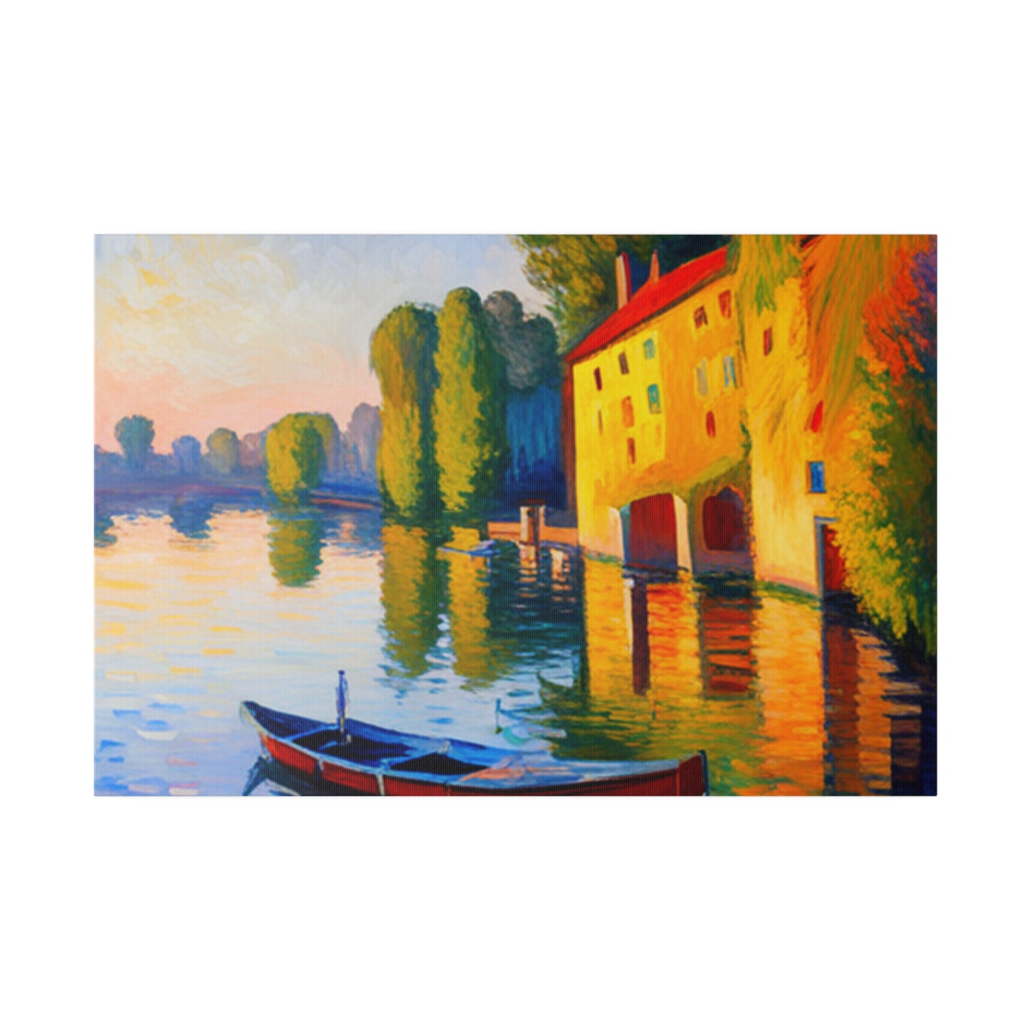 Gondola Scenic View Matte Canvas, Stretched, 0.75"