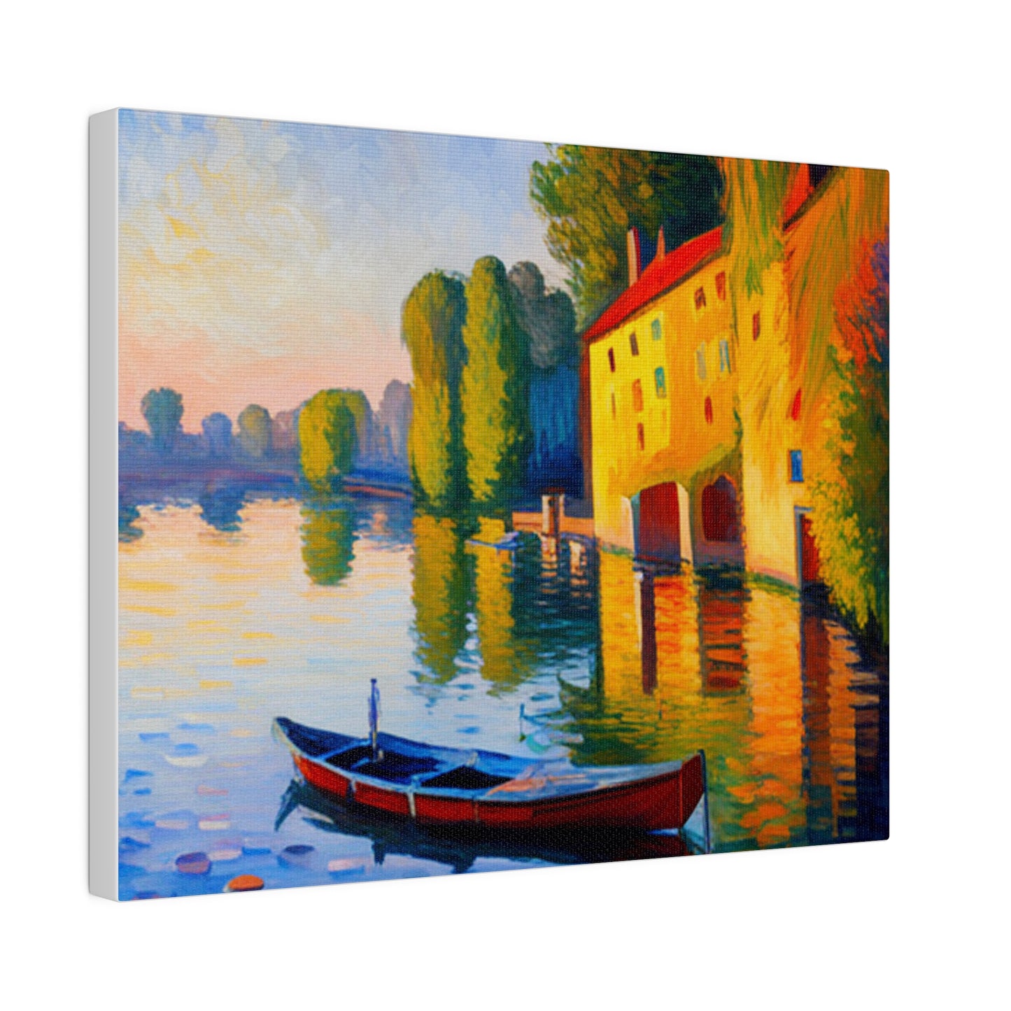 Gondola Scenic View Matte Canvas, Stretched, 0.75"