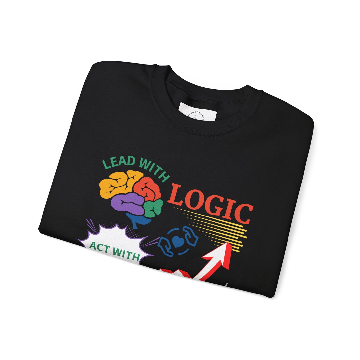 Unisex Heavy Blend™ Crewneck Sweatshirt - "Lead with Logic, Act with Purpose" Inspirational Design