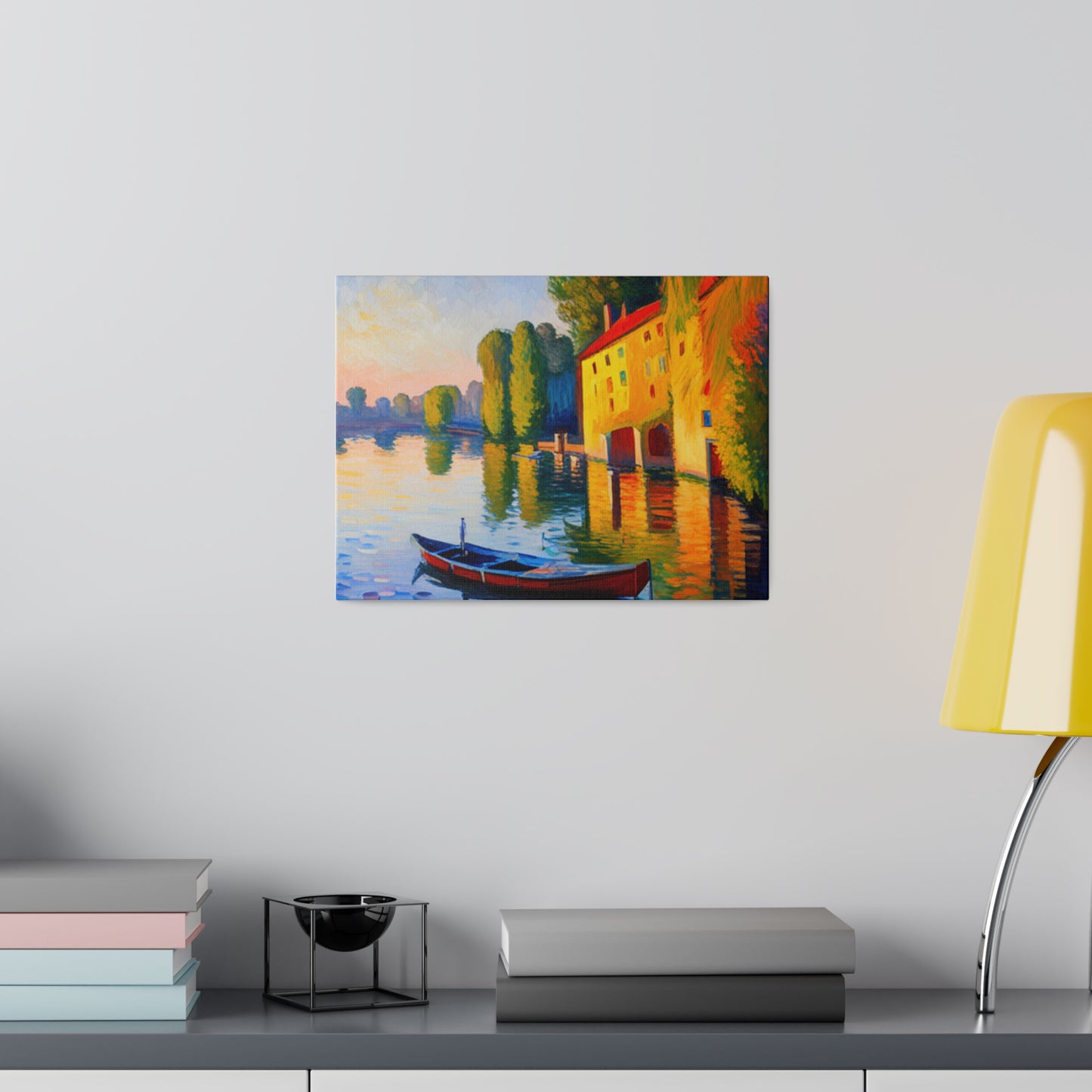 Gondola Scenic View Matte Canvas, Stretched, 0.75"
