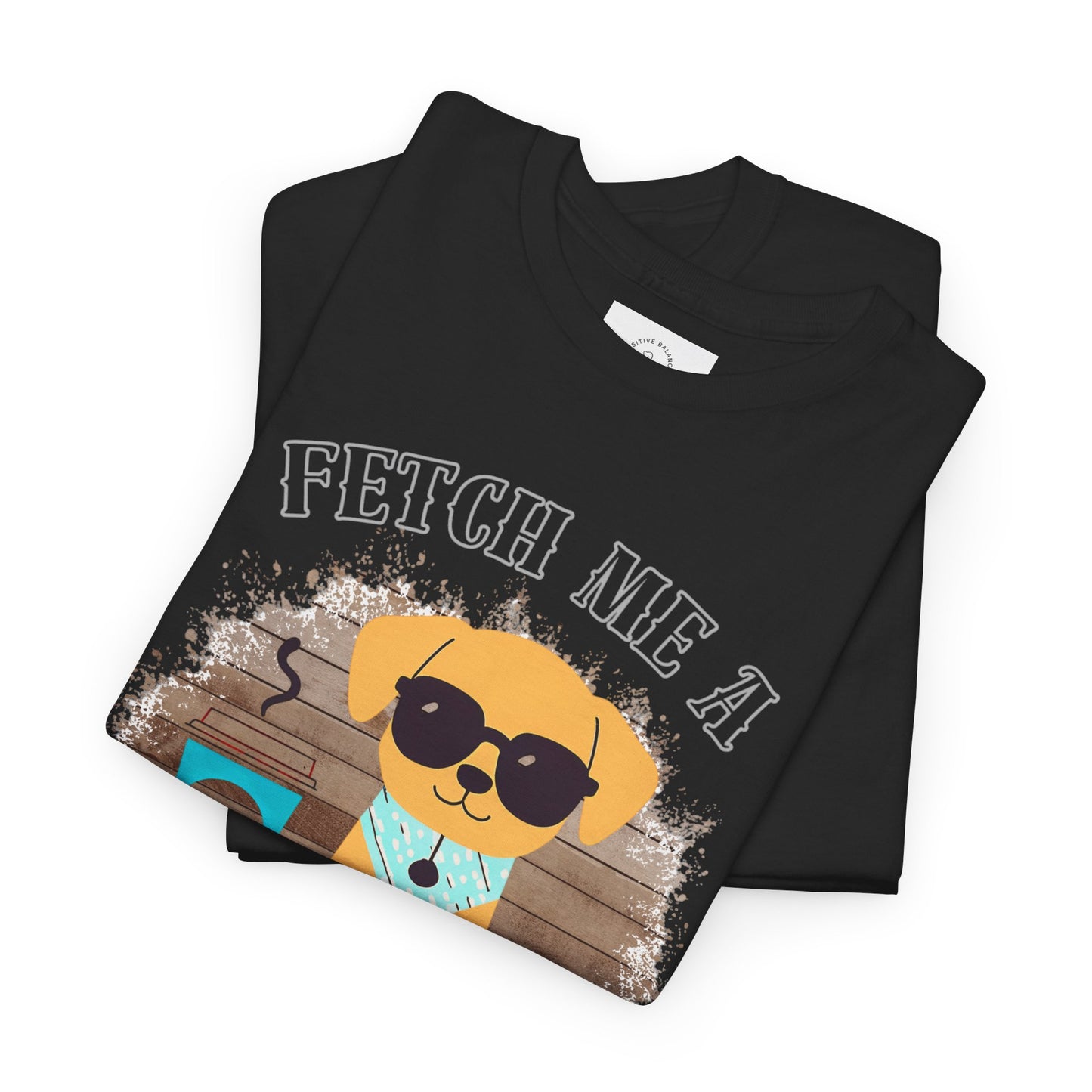 Funny Coffee Lover Unisex Heavy Cotton Tee - 'Fetch Me A Coffee Human'