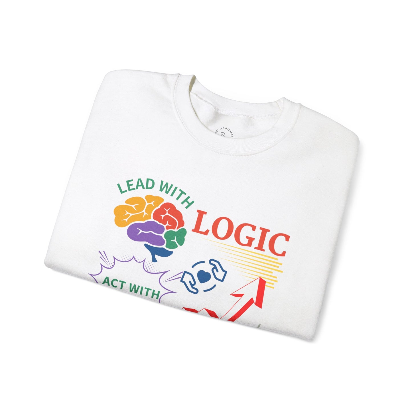 Unisex Heavy Blend™ Crewneck Sweatshirt - "Lead with Logic, Act with Purpose" Inspirational Design