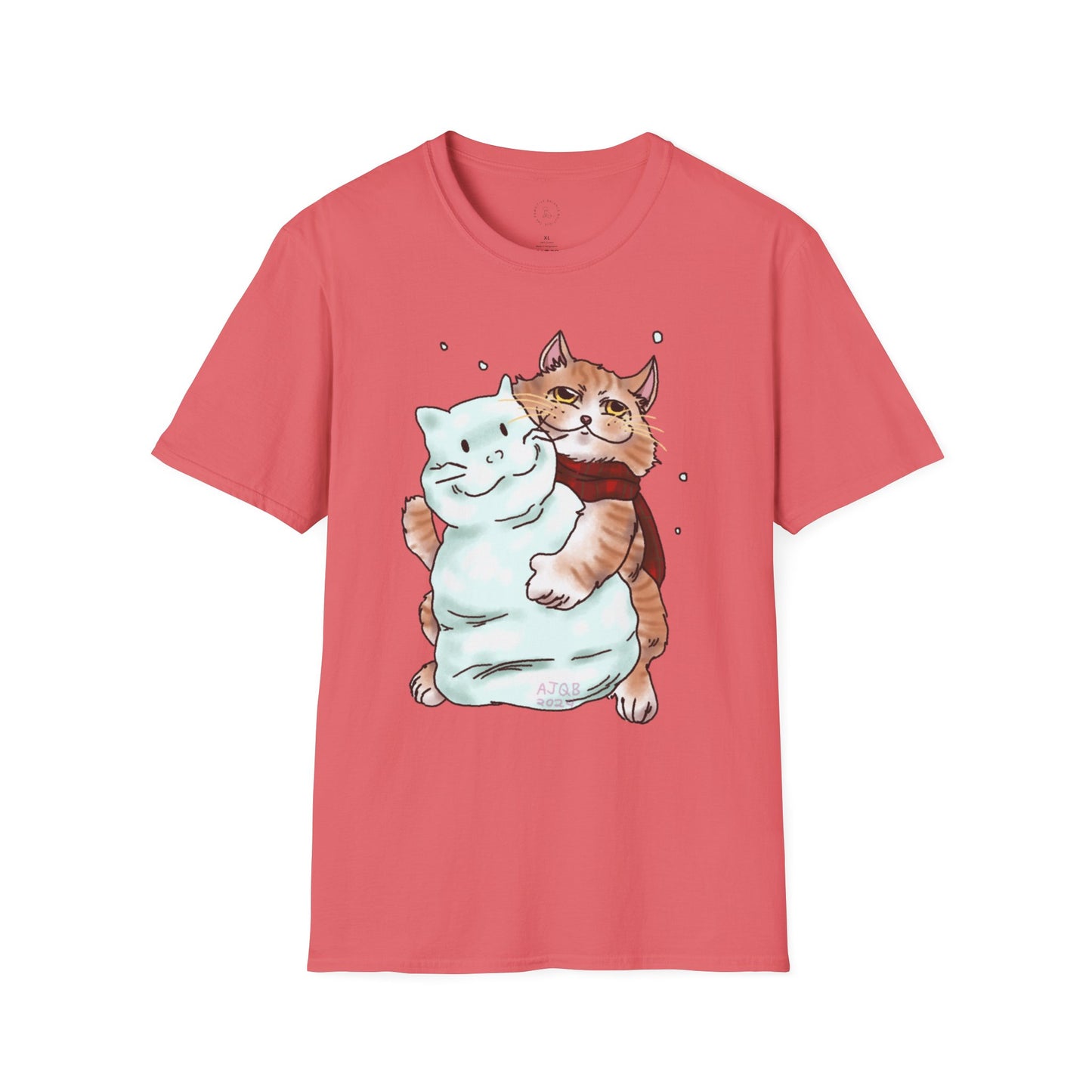 Smeow-man (Snowman Cat) Unisex Softstyle T-Shirt