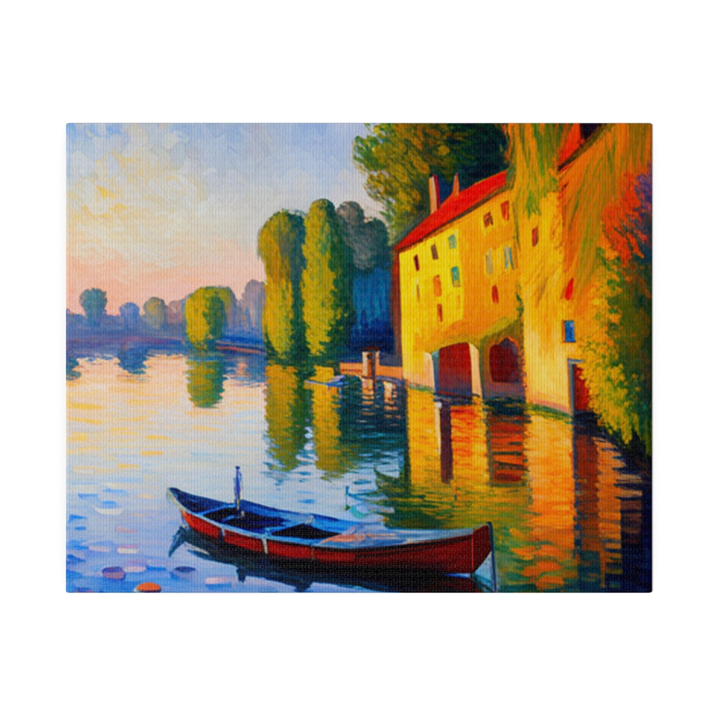 Gondola Scenic View Matte Canvas, Stretched, 0.75"