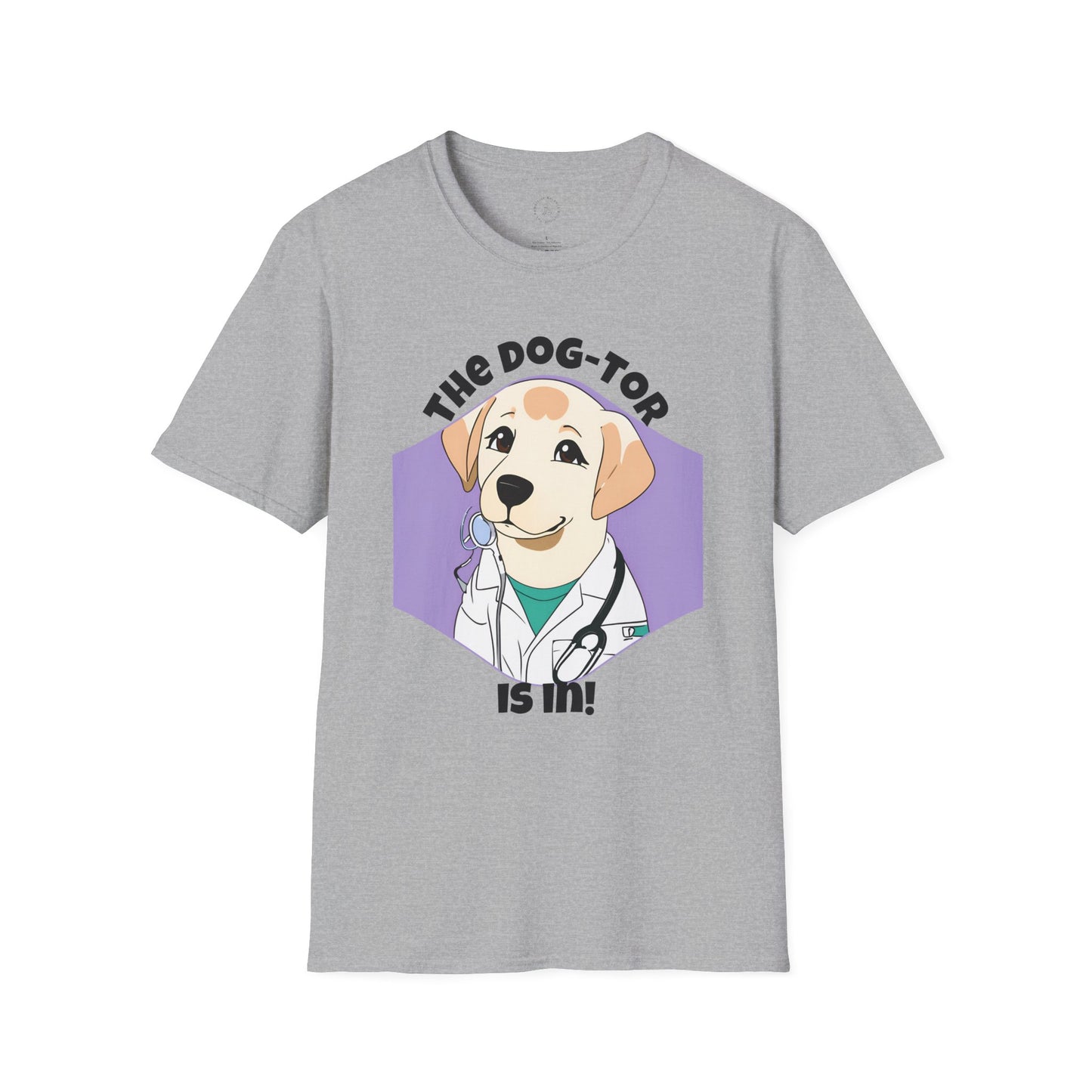 The Dog-tor is In Unisex Softstyle T-Shirt