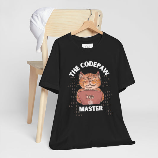 The Codepaw Master Unisex Jersey Tee - Perfect Gift for Cat Lovers and Programmers