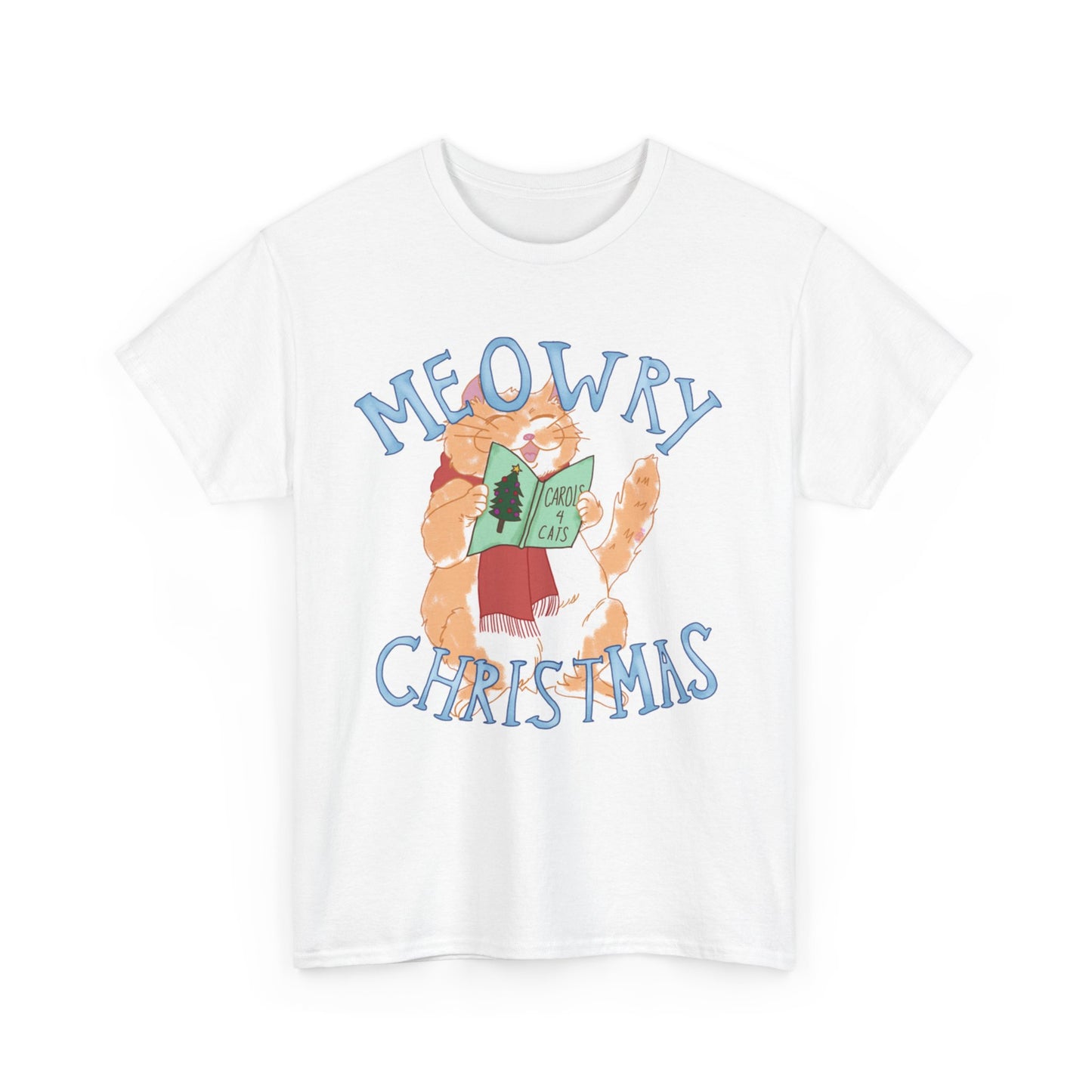 Meowry Christmas Unisex Heavy Cotton Tee