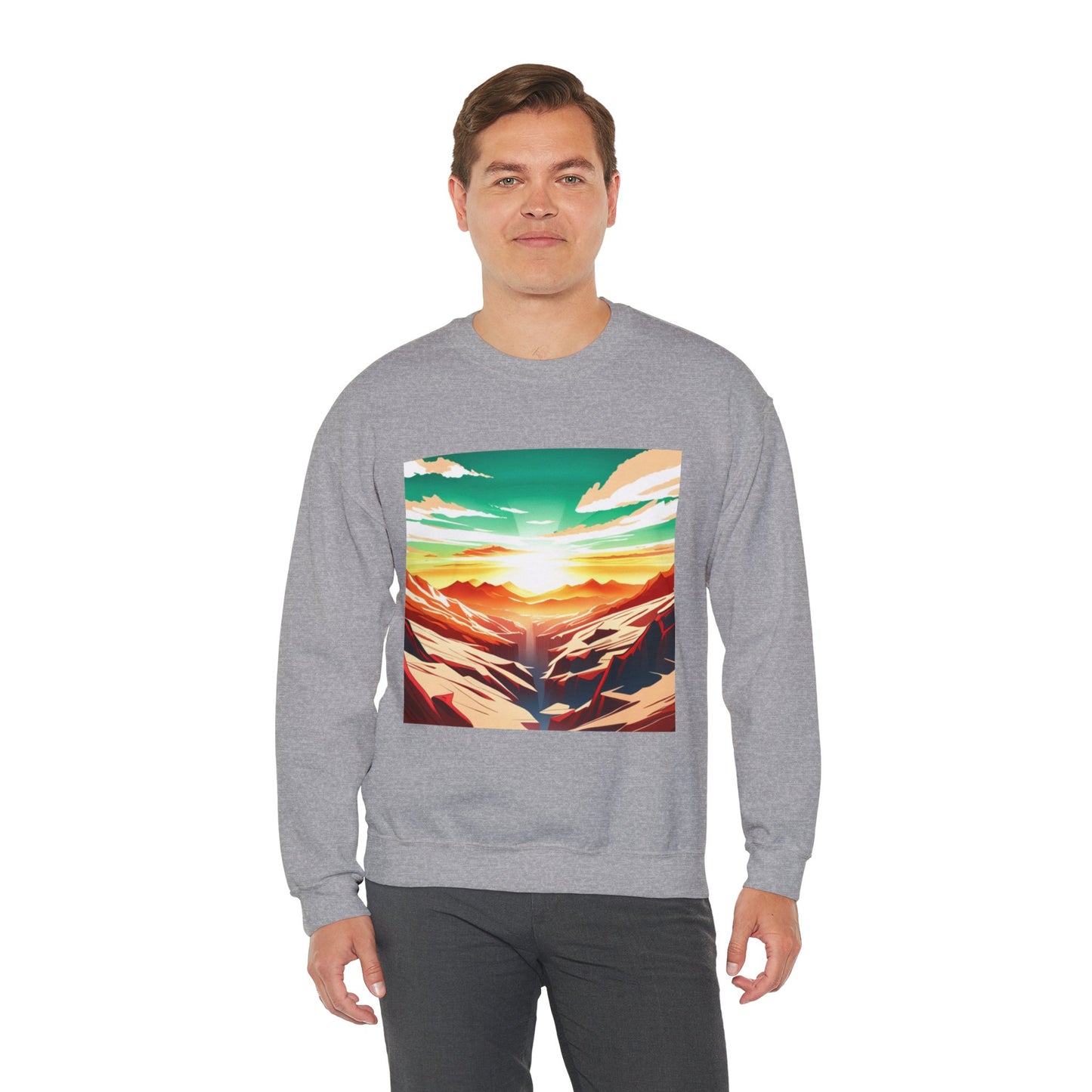 Nature Vista Sunrise - Unisex Heavy Blend™ Crewneck Sweatshirt