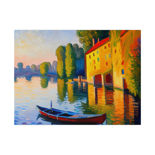 Gondola Scenic View Matte Canvas, Stretched, 0.75"