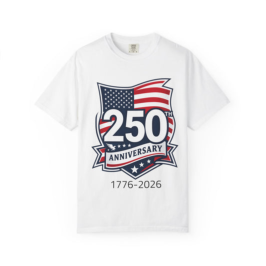 250th Anniversary T-Shirt – 1776–2026 American Flag Commemorative Tee