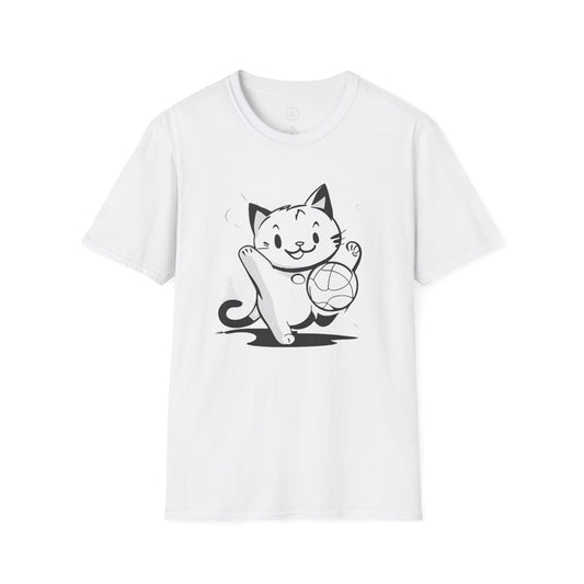 Cat Playing Unisex Softstyle T-Shirt